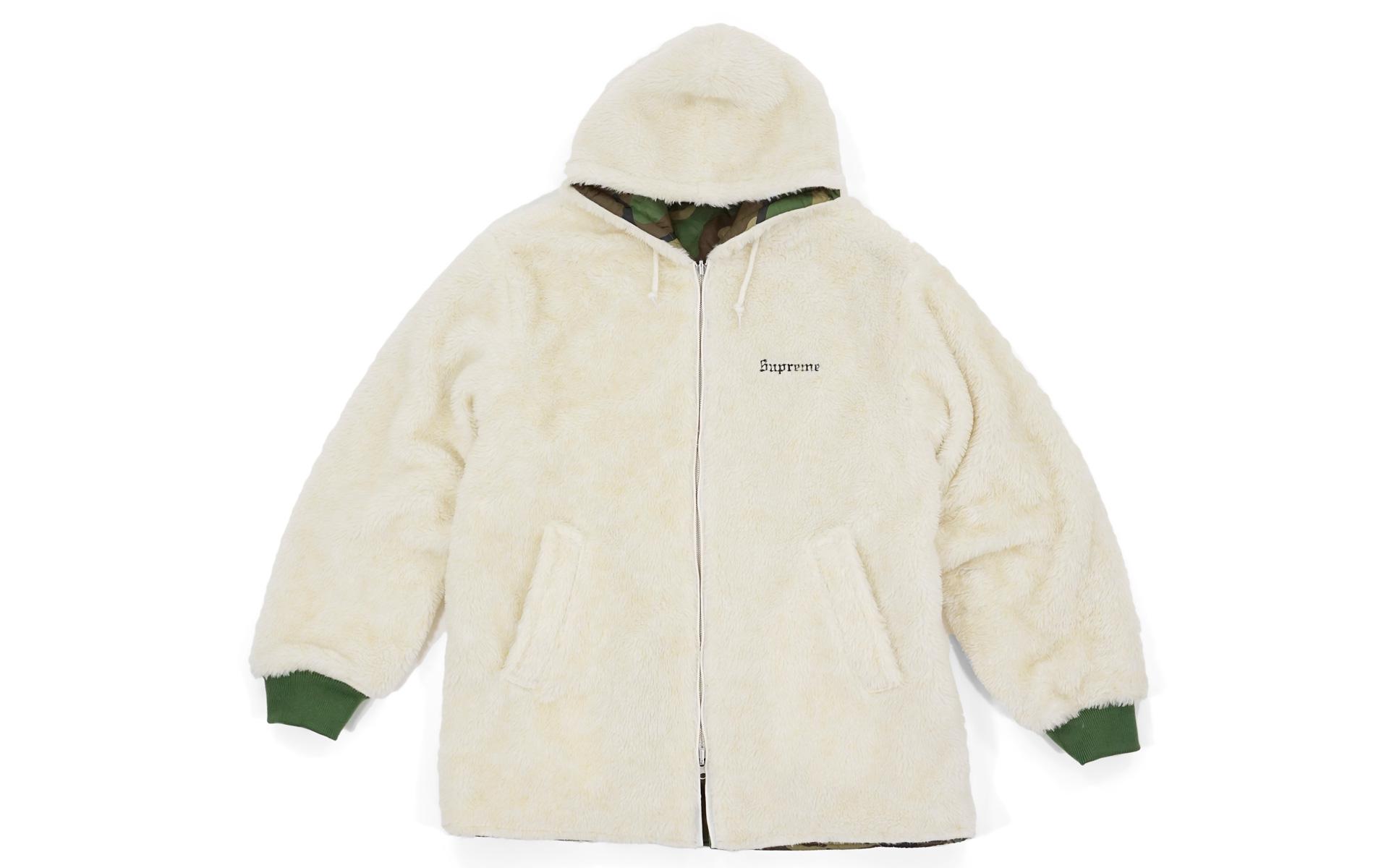 supreme sherpa fleece pullover natural