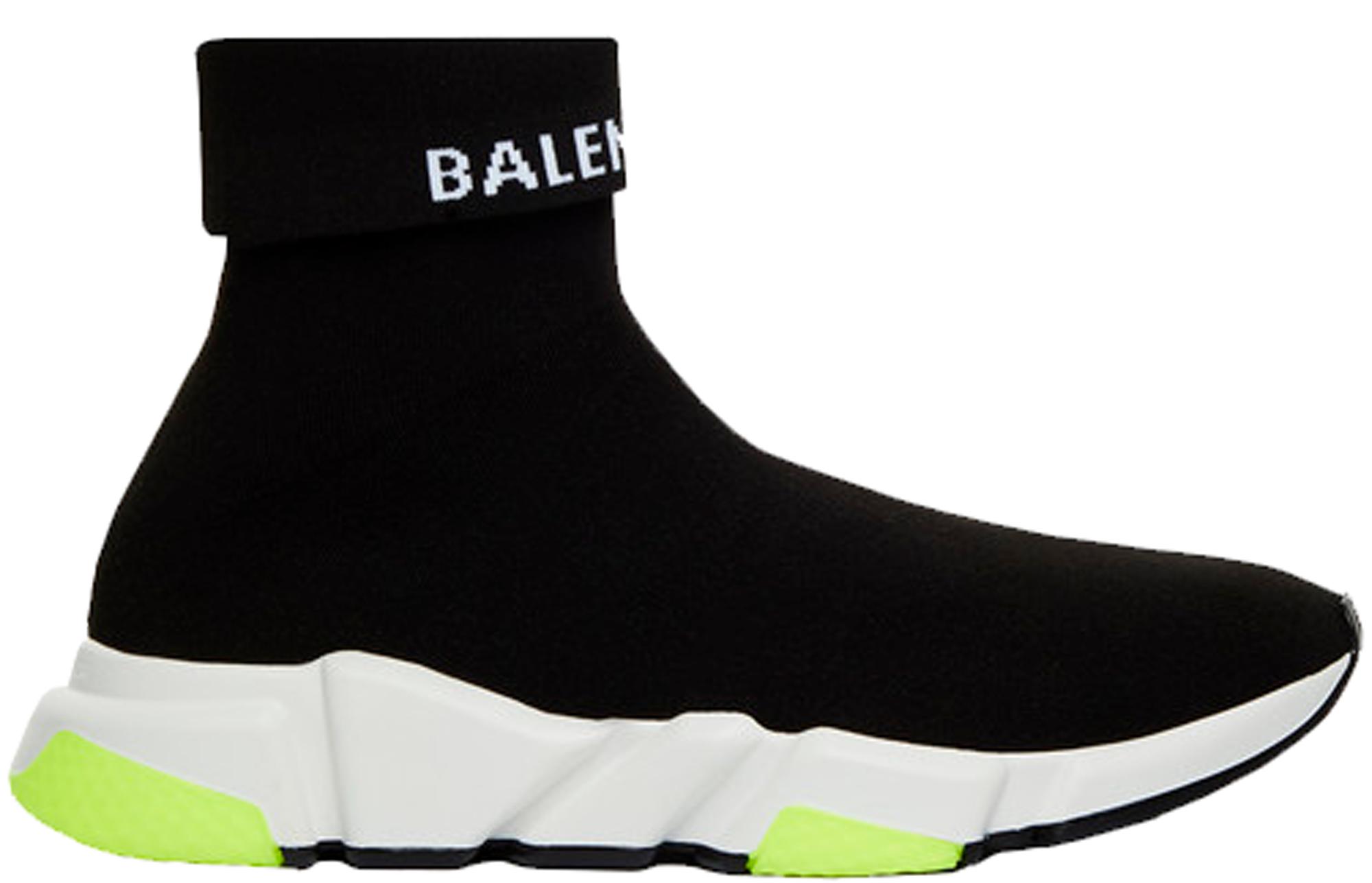 balenciaga speed trainer black white volt