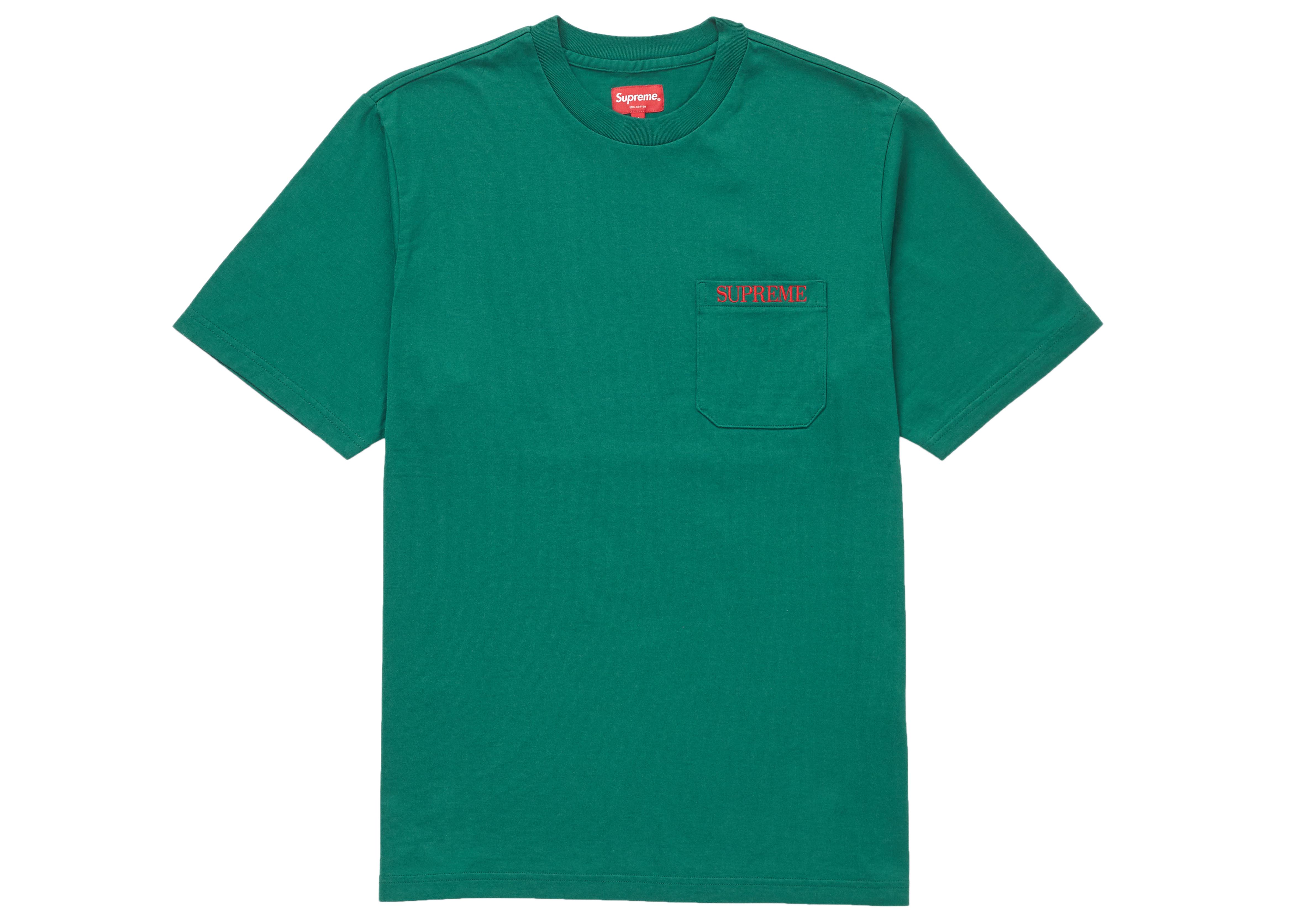 Lyst - Supreme Embroidered Pocket Tee Green in Green for Men