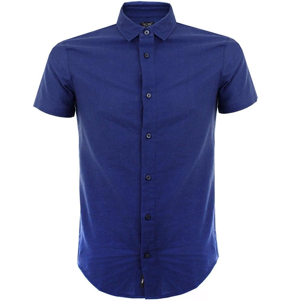 Armani jeans Patterned Blue Shirt in Blue for Men | Lyst