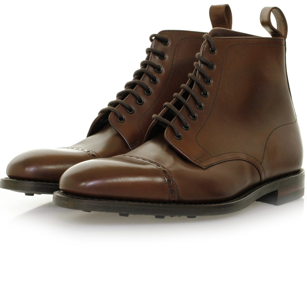 Loake Hyde Dark Brown Leather Boot in Brown for Men | Lyst