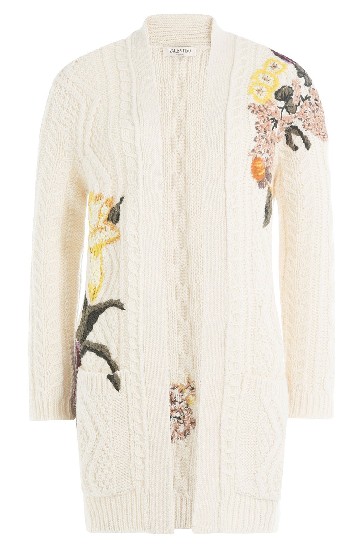 Valentino Cashmere wool Embroidered Cardigan  Beige Lyst