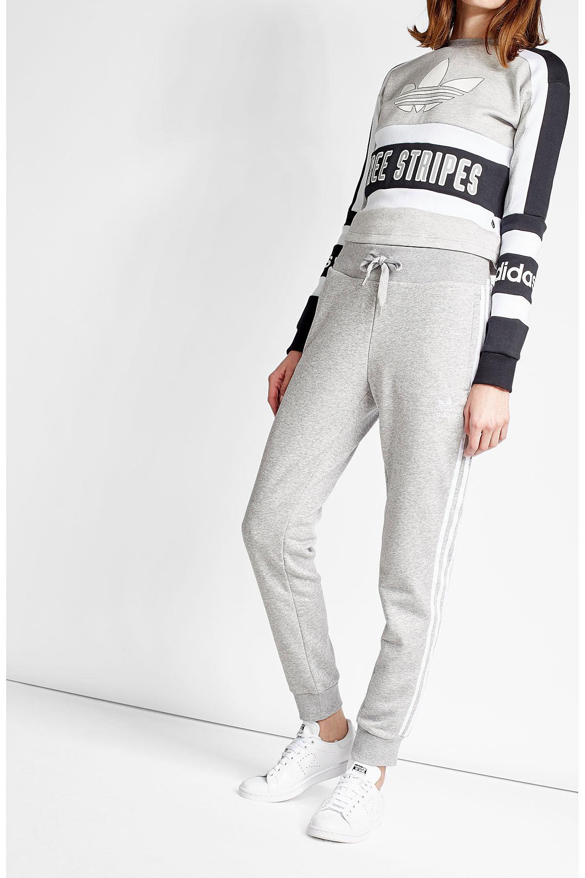 adidas Originals Cotton Sweatpants in Gray - Lyst