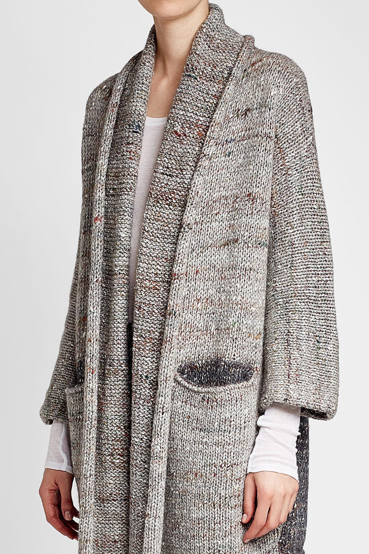 Lyst - Zadig & Voltaire Cardigan With Wool, Alpaca, Silk And Mohair in Gray