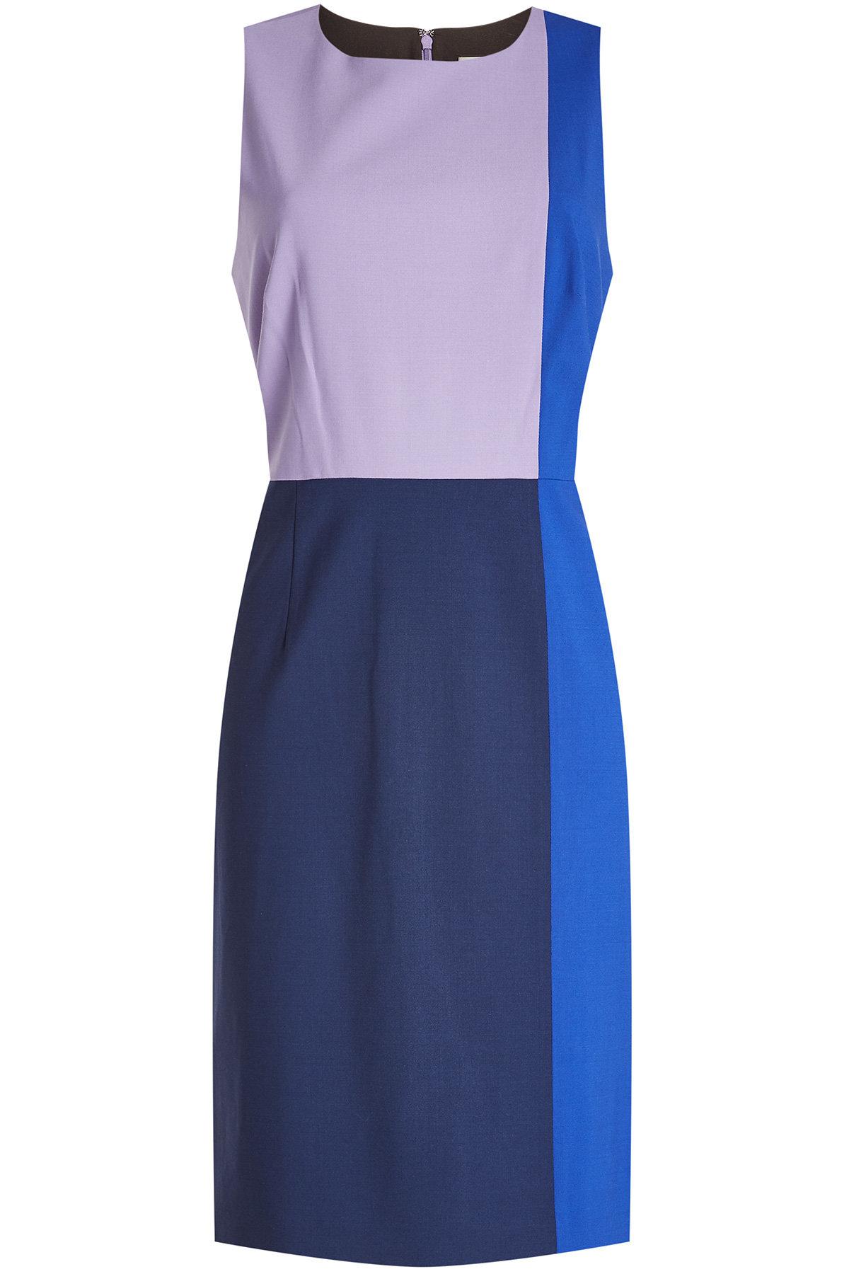 Lyst - Diane Von Furstenberg Color Block Dress in Blue
