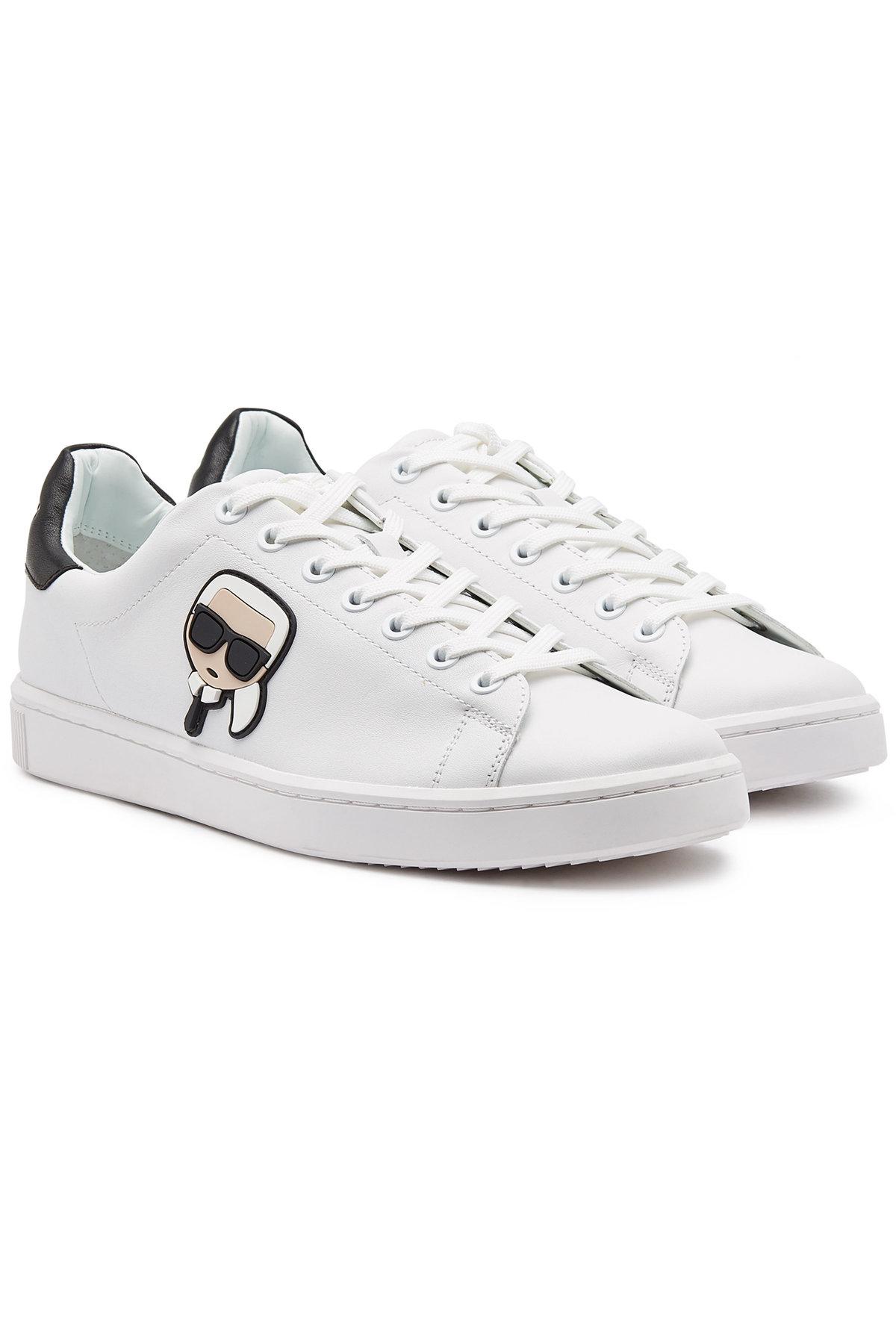 Lyst - Karl Lagerfeld Karl Ikonik Leather Sneakers in White for Men