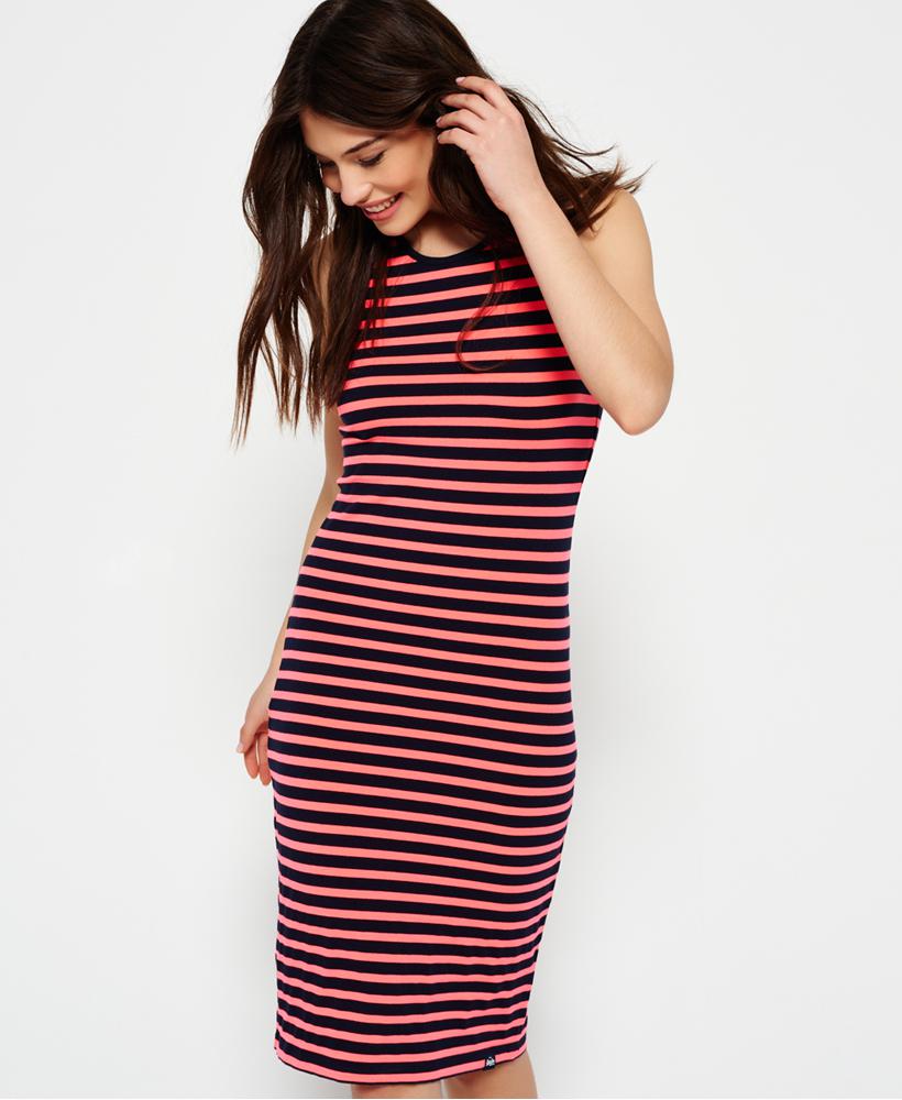 superdry red midi dress