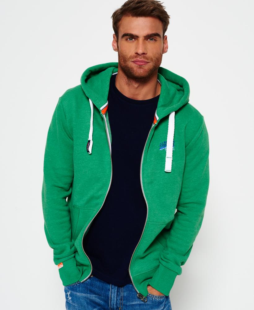 Superdry Orange Label Zip Hoodie in Green for Men | Lyst