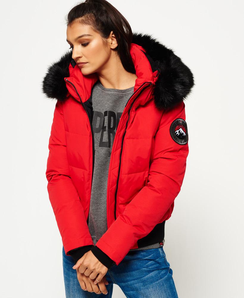 Superdry Synthetic Everest Ella Bomber Jacket in Red - Lyst
