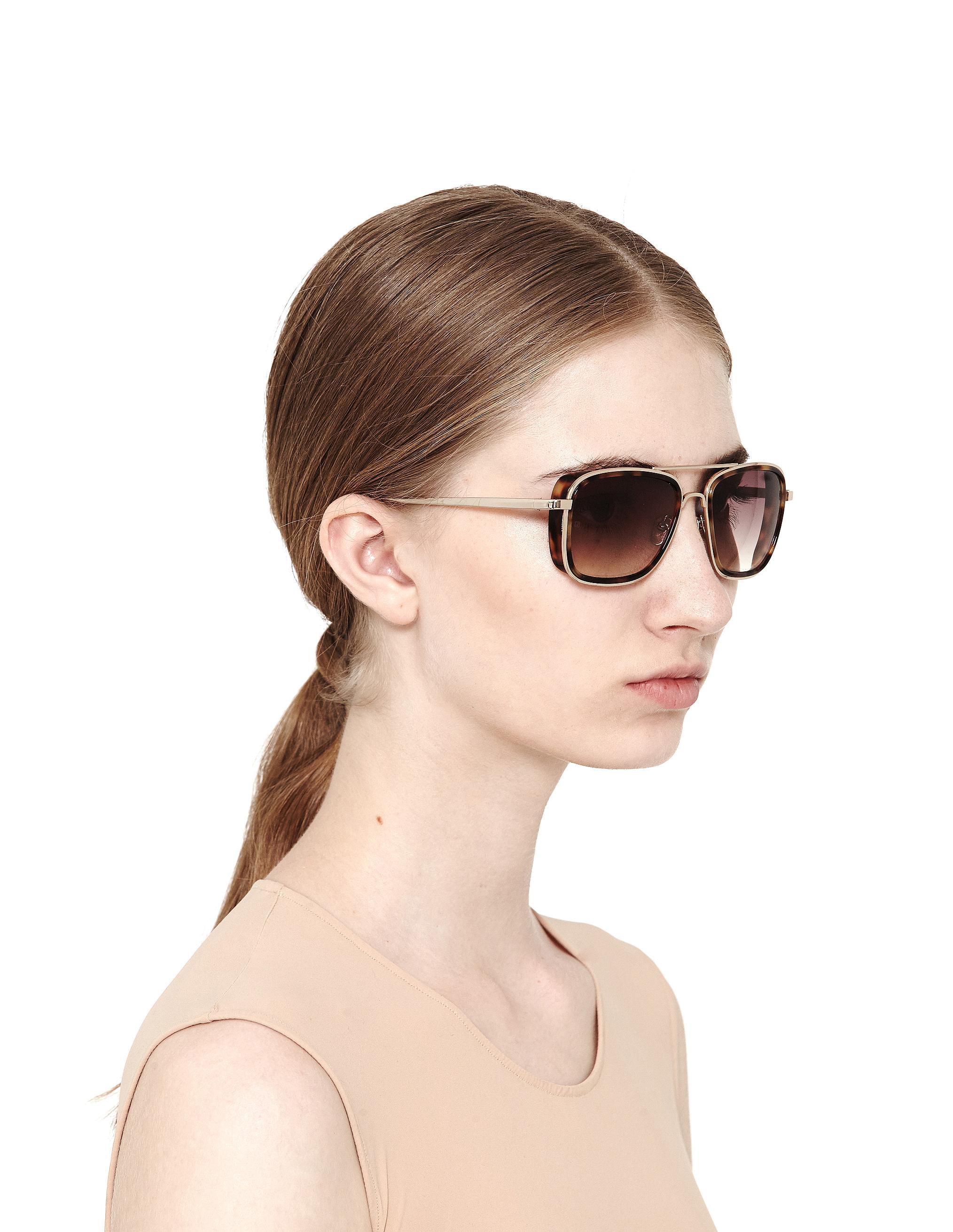 Lyst - Linda Farrow 'luxe' Sunglasses in Brown