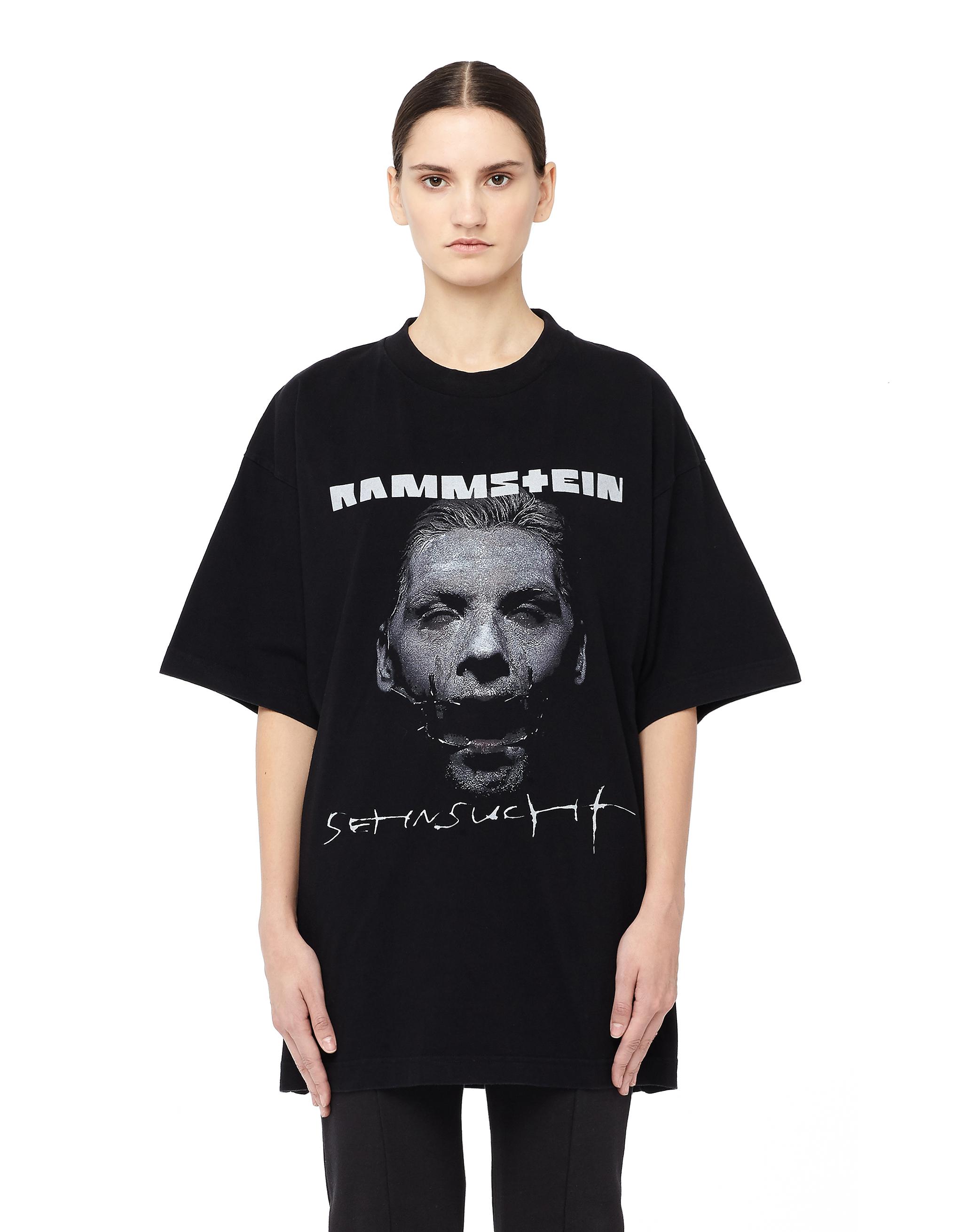 Lyst - Vetements Rammstein Printed Cotton T-shirt in Black