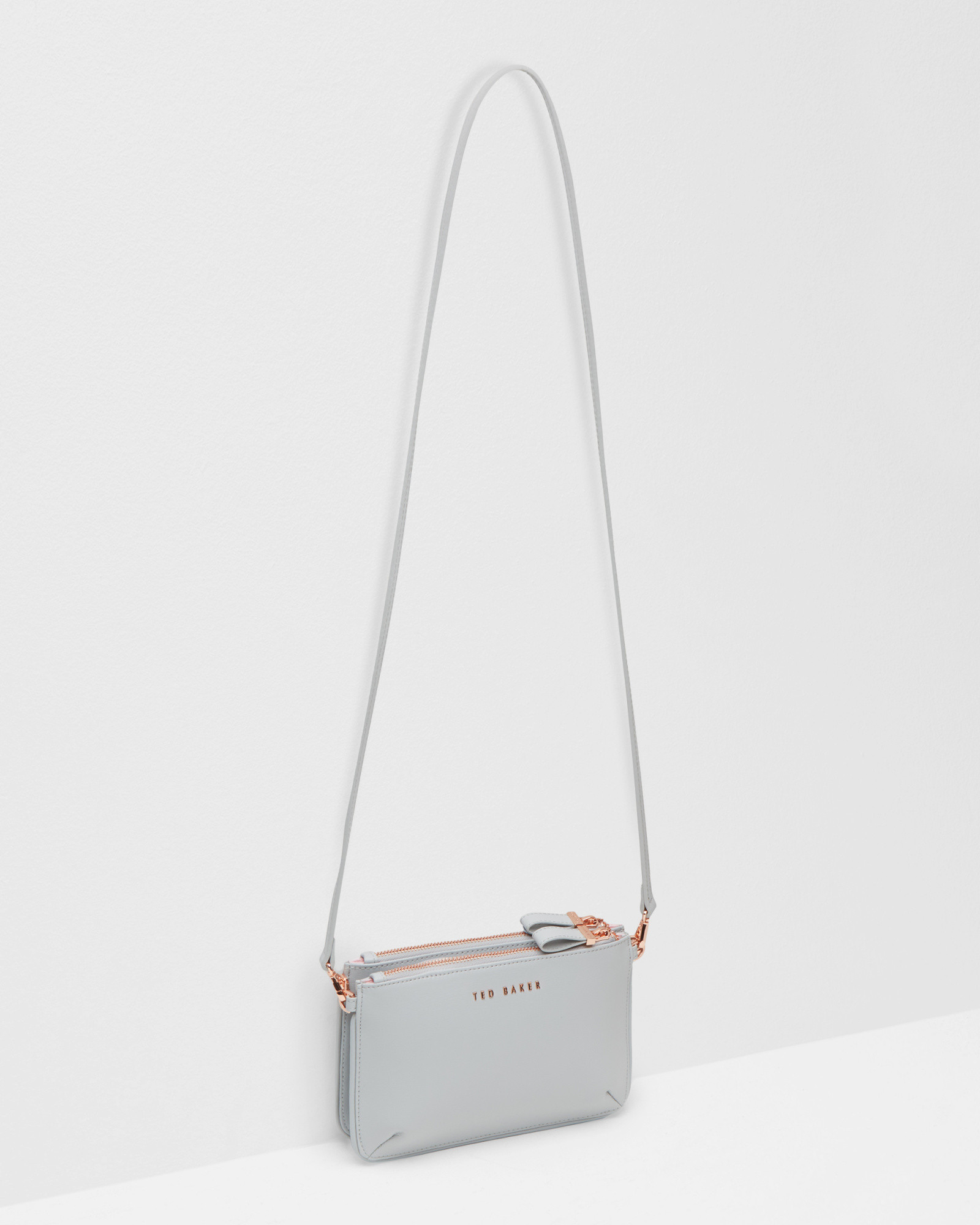 Lyst - Ted Baker Encyclopaedia Floral Leather Cross Body Bag in White