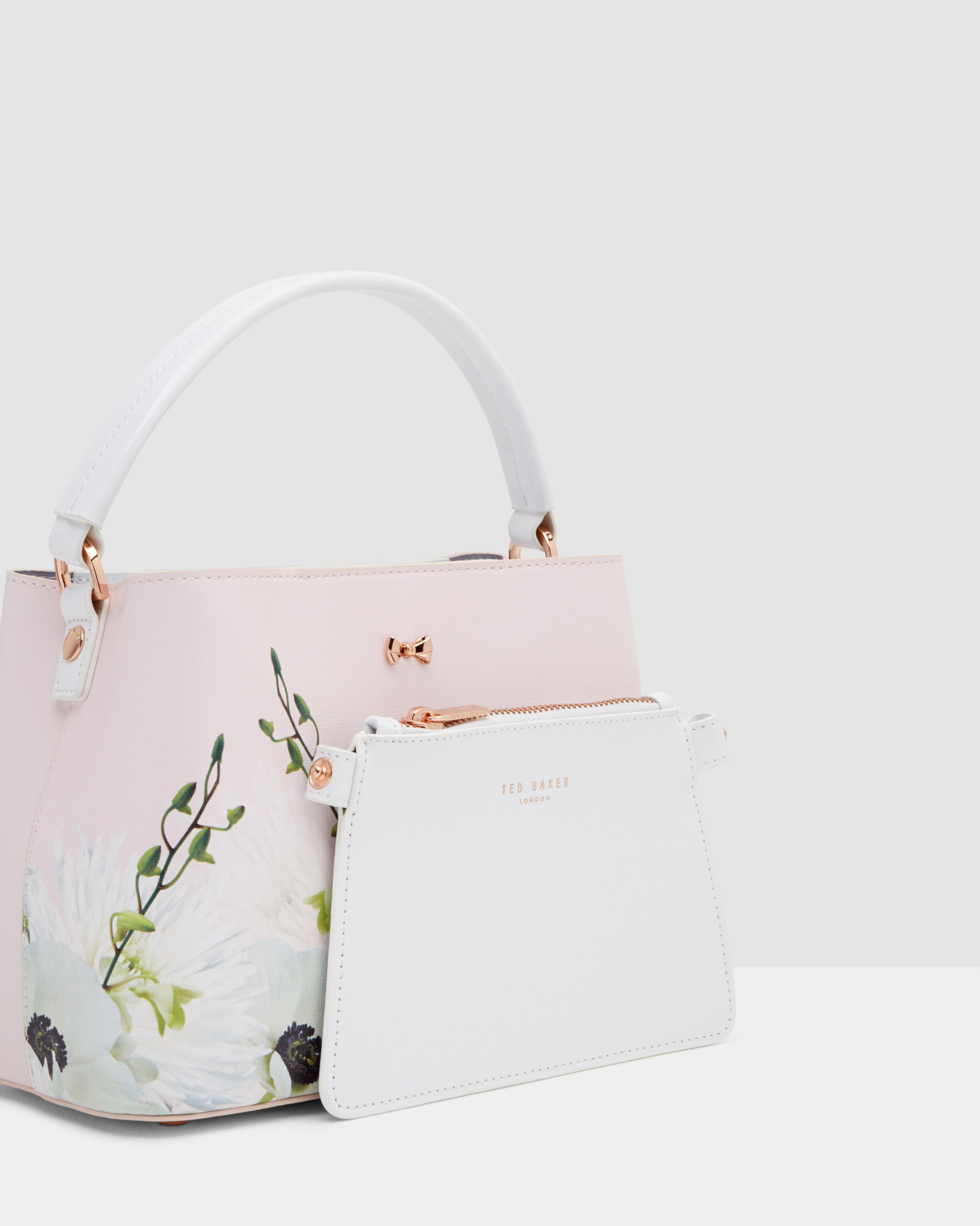 Lyst - Ted Baker Pearly Petal Small Leather Tote Bag in Pink