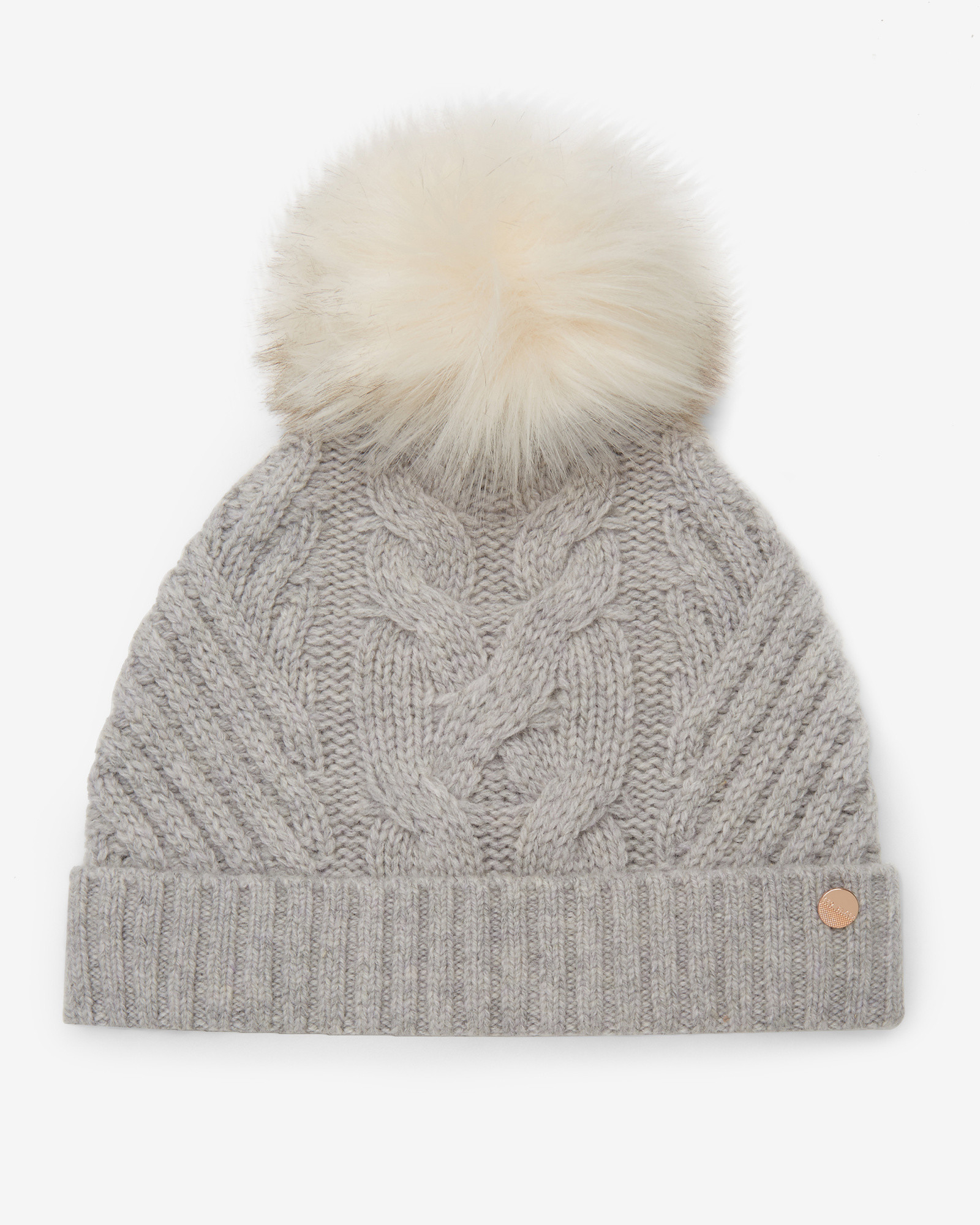 gray pom trim pom Pom  pom Bobble Grey in Ted Lyst Hat  baker