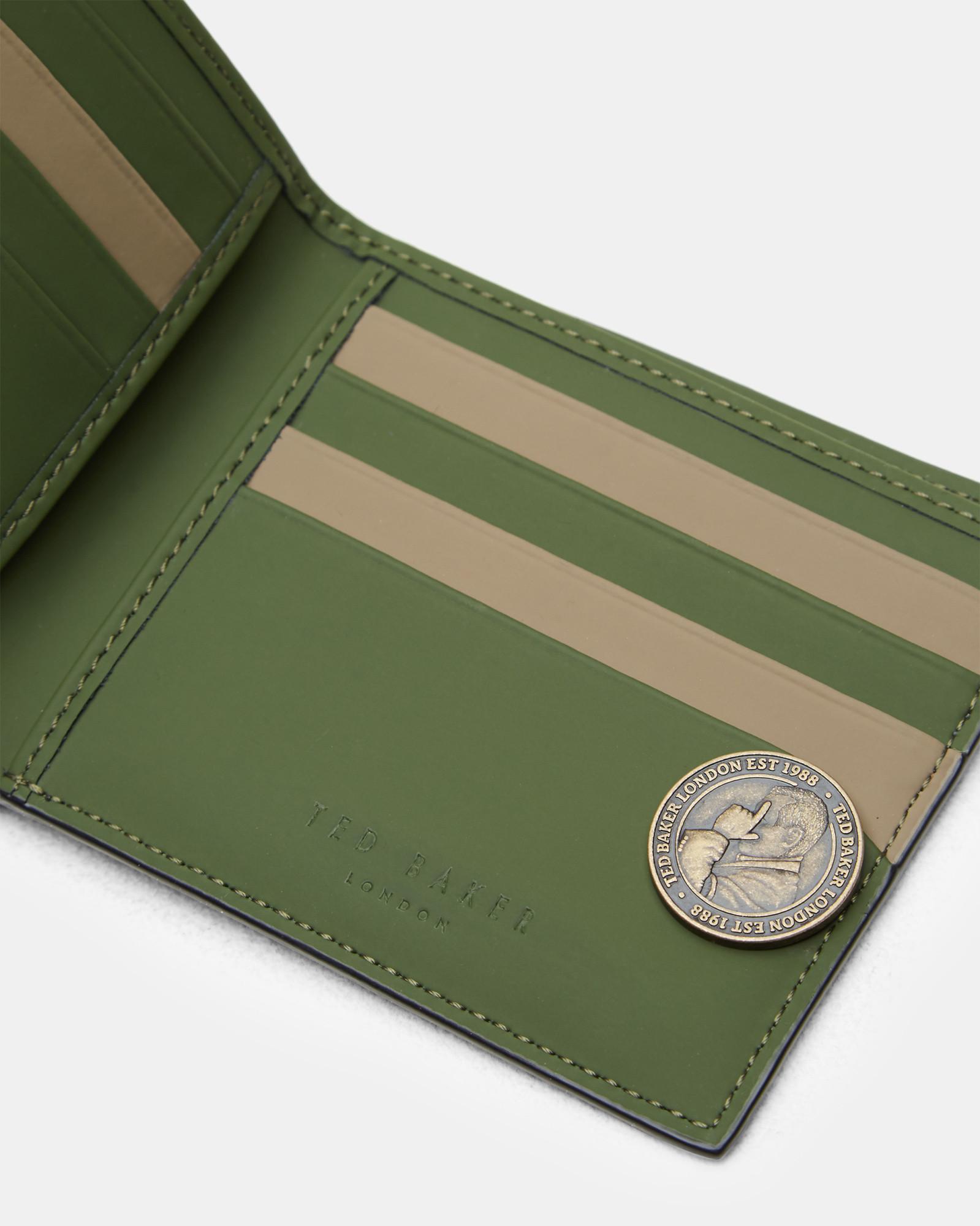 Ted Baker Leather Wallet in Green for Men - Lyst