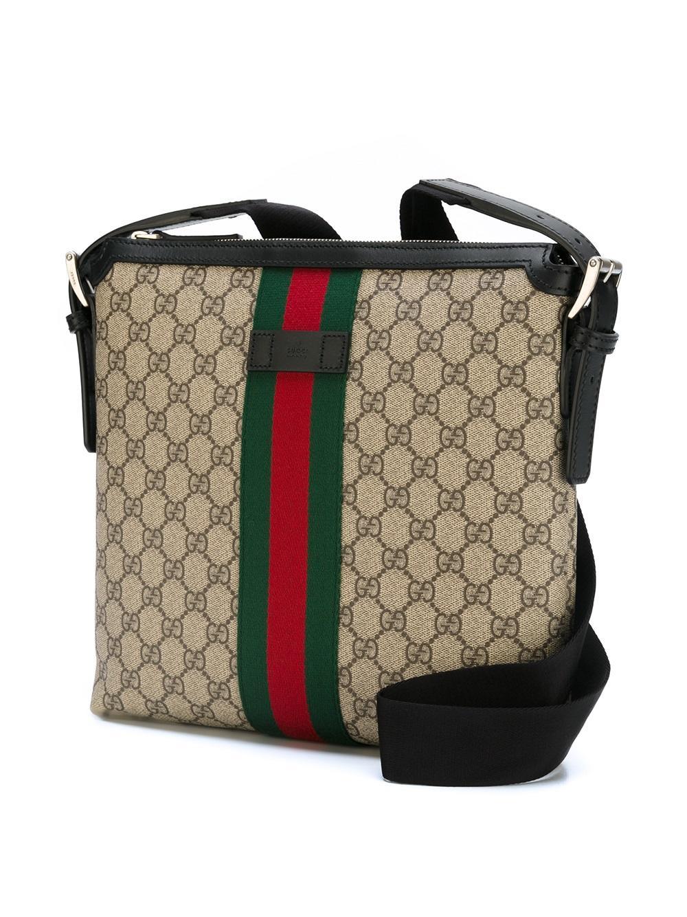 Lyst - Gucci Gg Supreme Messenger Bag With Web Detail