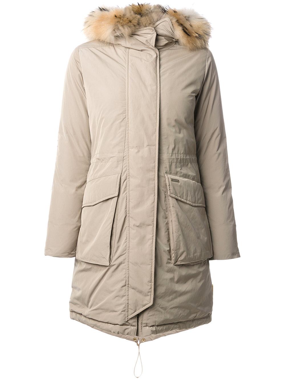 Lyst - Woolrich Military Parka With Fur in Natural