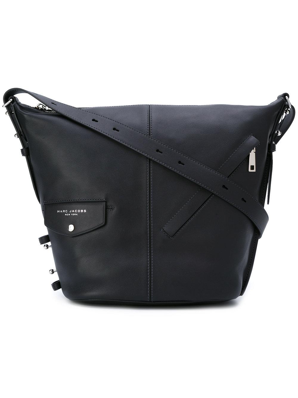 Marc Jacobs The Drifter Leather Hobo In Black IUCN Water