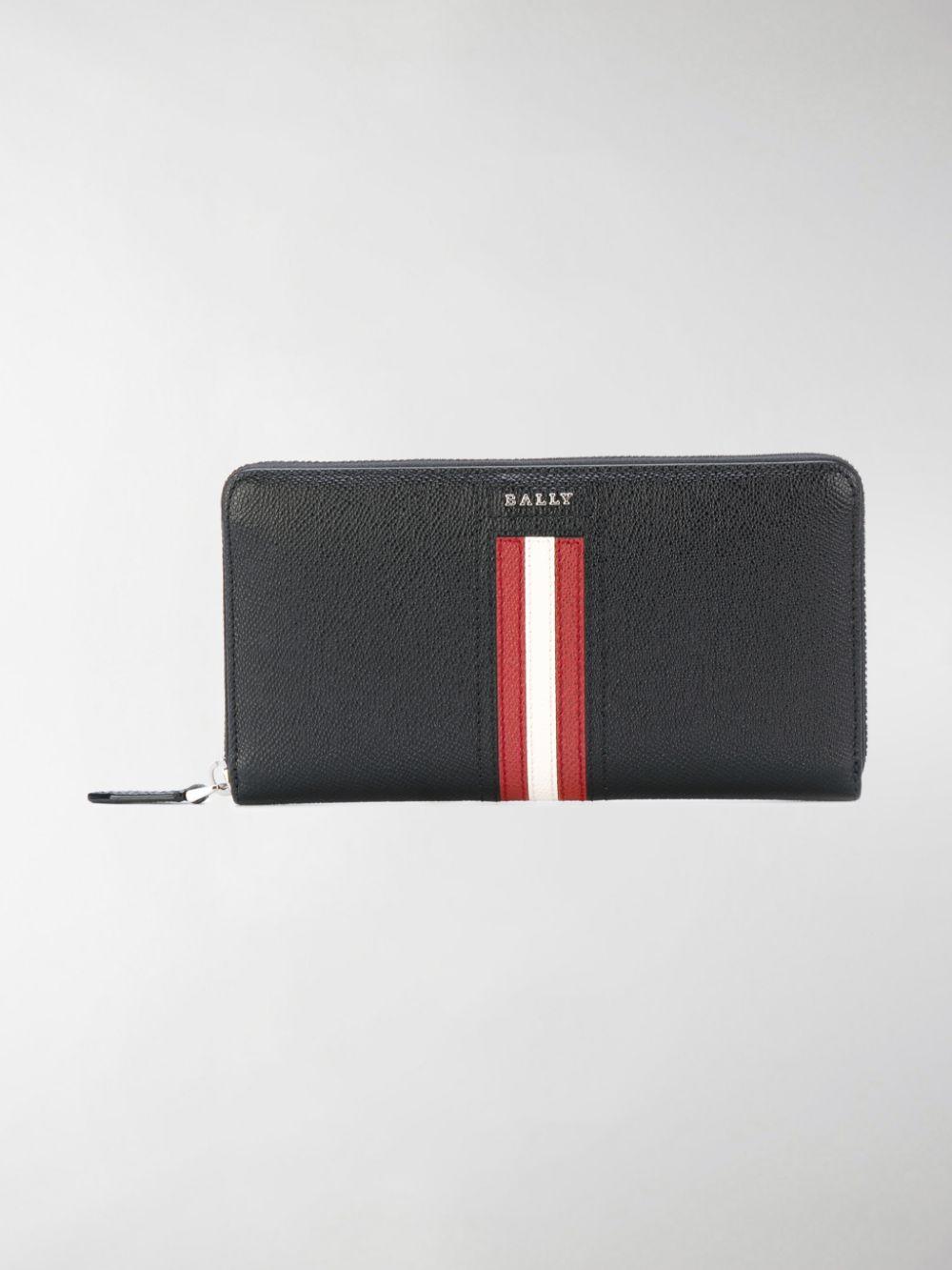 Bally Zip Around Leather Wallet in Black for Men Lyst