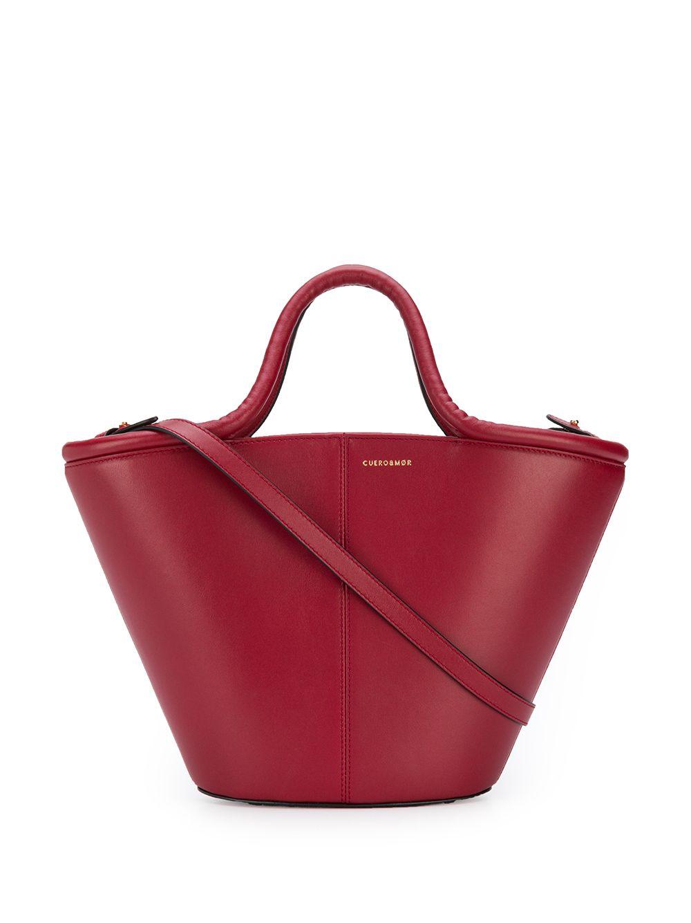 Cuero&Mør Leather Tote Bag in Red - Lyst