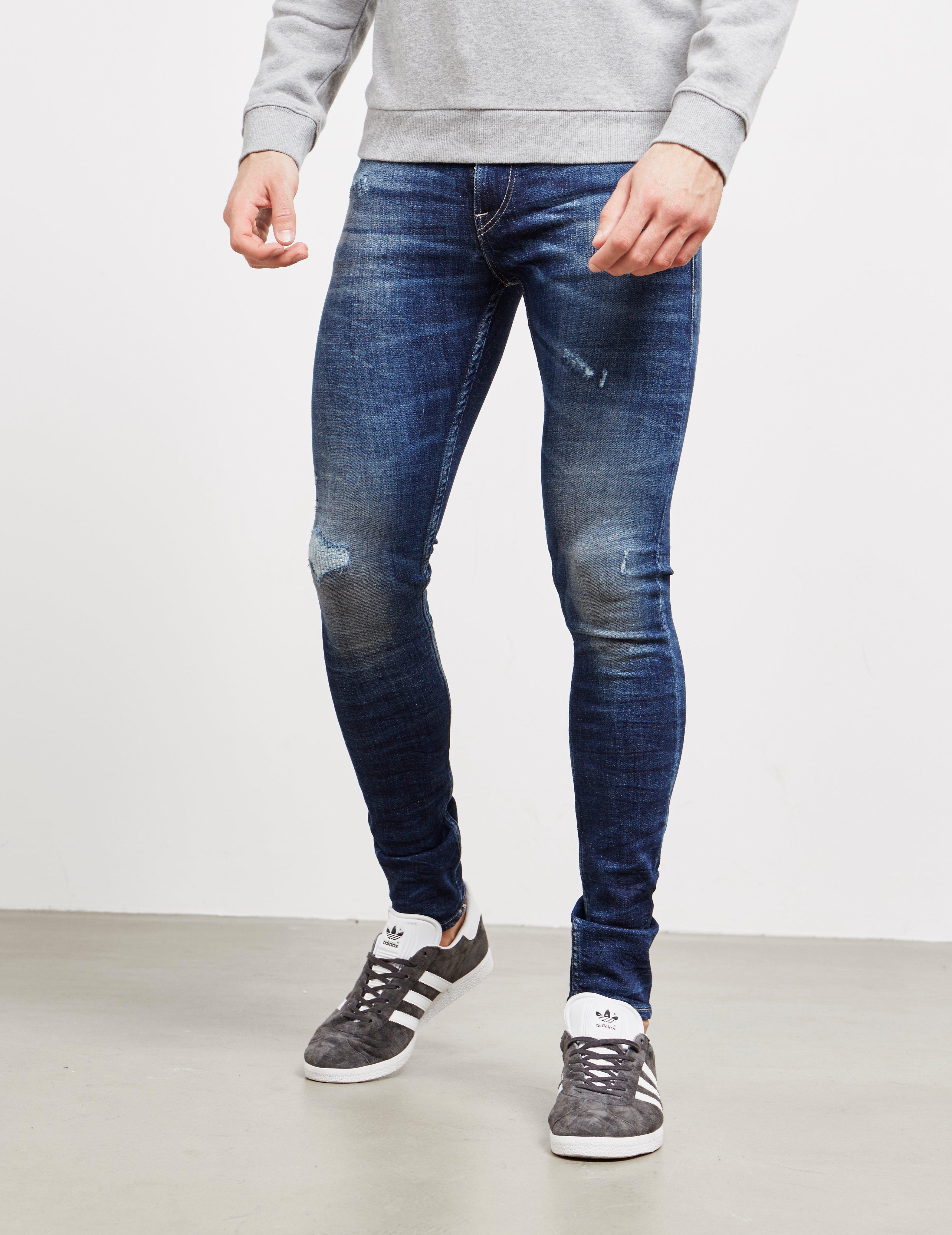 Lyst - Replay Mens Jondrill Skinny Ripped Jeans Mid Wash/mid Wash in ...