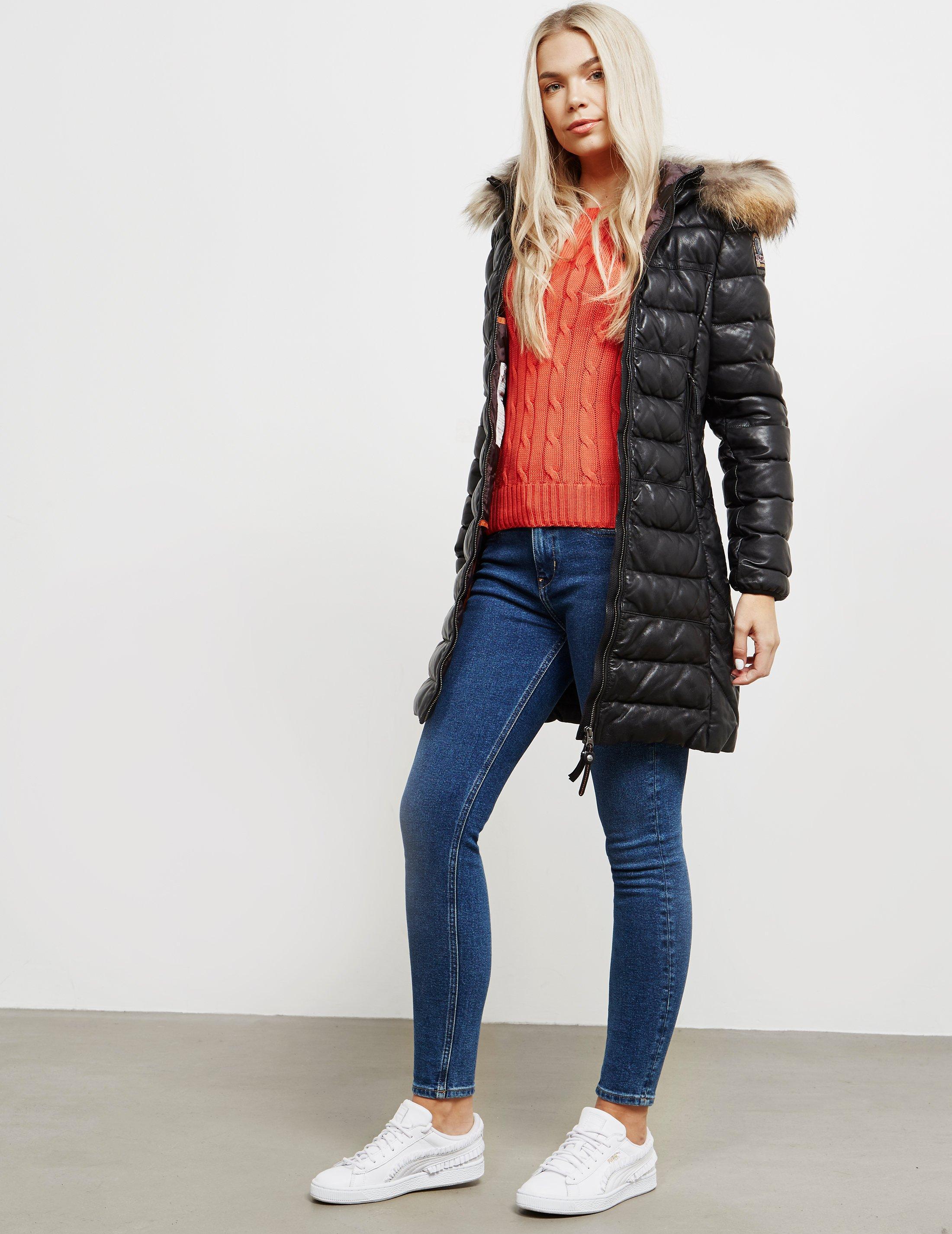 parajumpers demi leather womens parka parajumpers demi leather womens parka