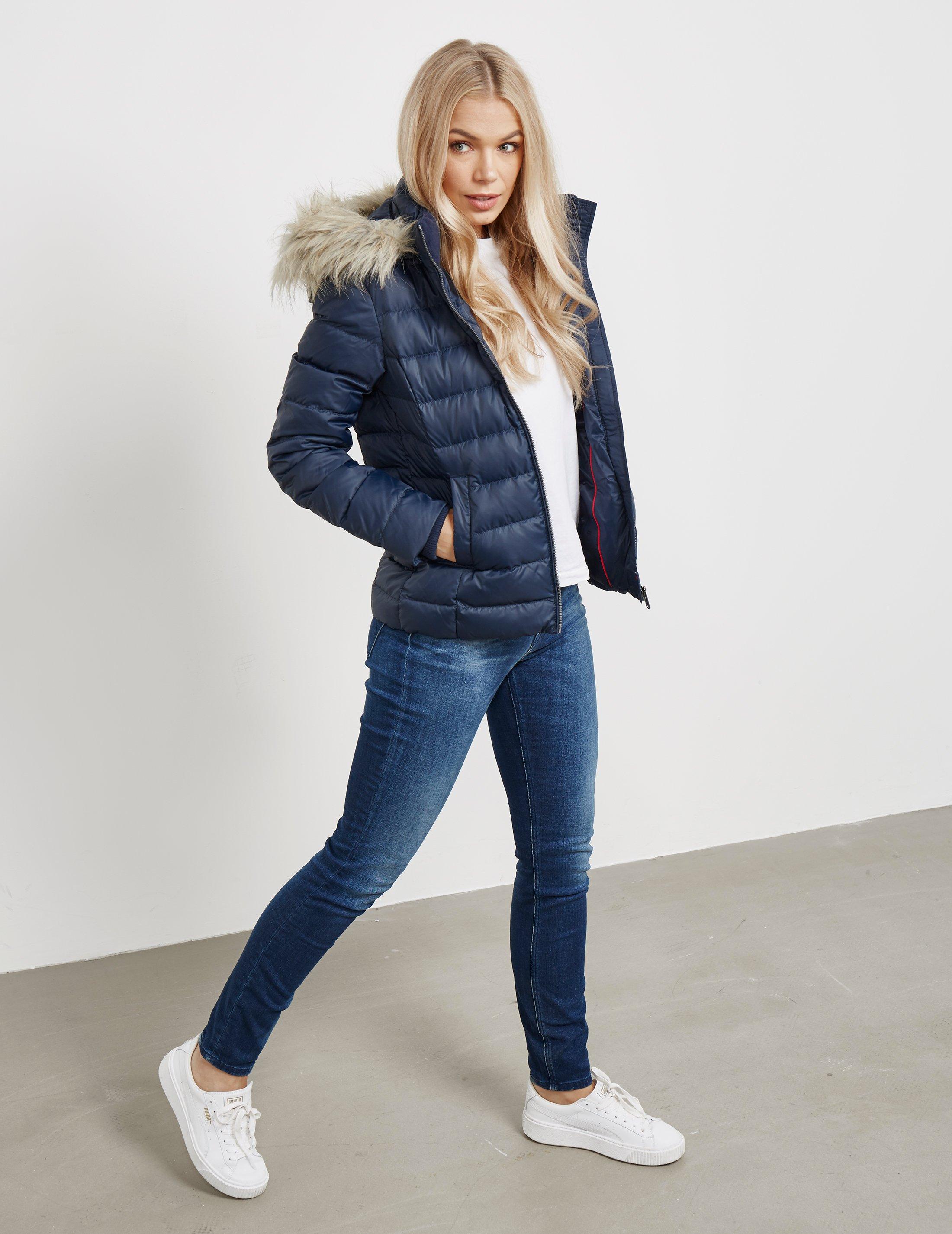 Tommy Hilfiger Denim Essential Down Jacket Navy Blue - Lyst