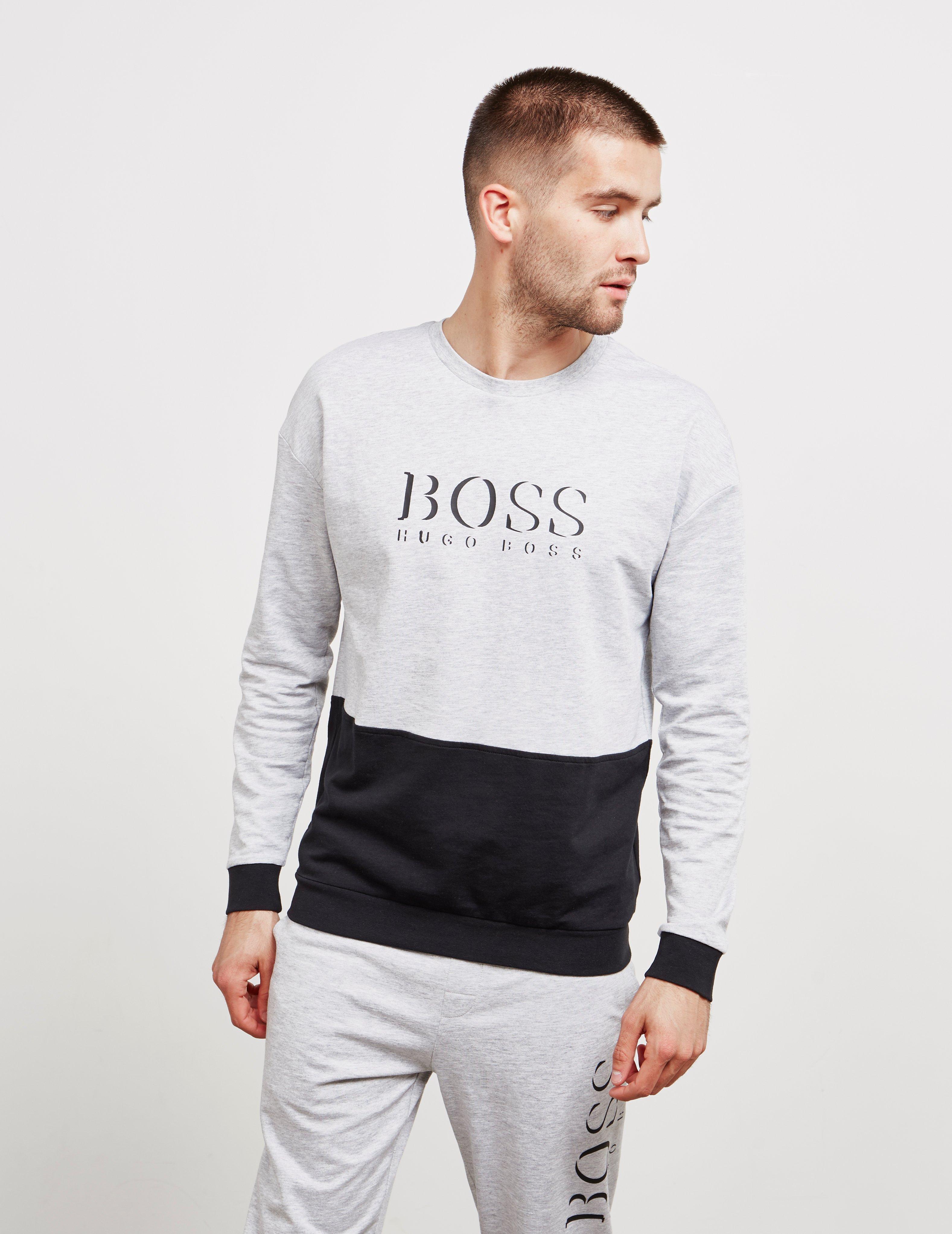 BOSS Authentic Split Sweatshirt Grey in Gray for Men - Lyst