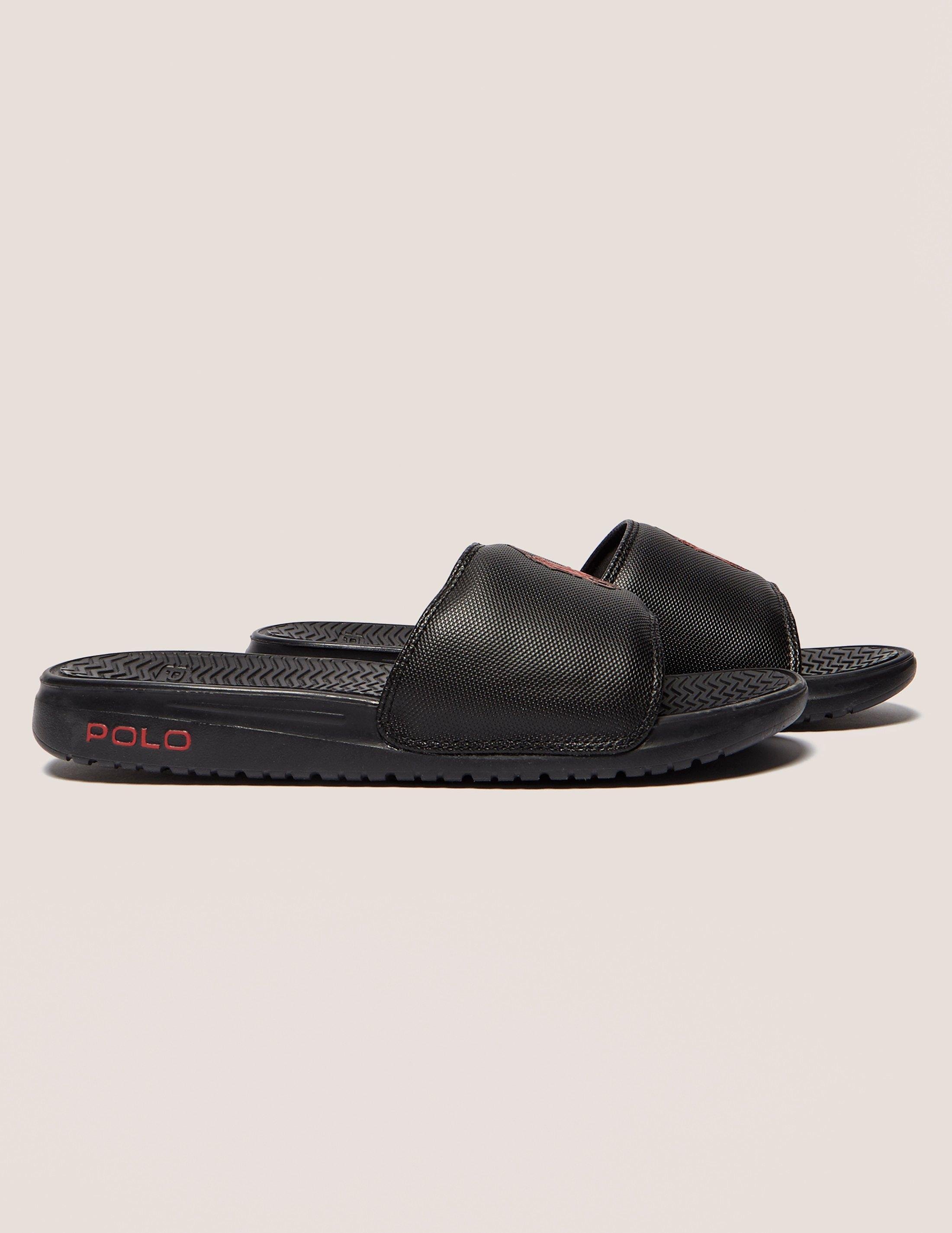 Lyst Polo  ralph lauren Rodwell Slide Sandals  in Black 