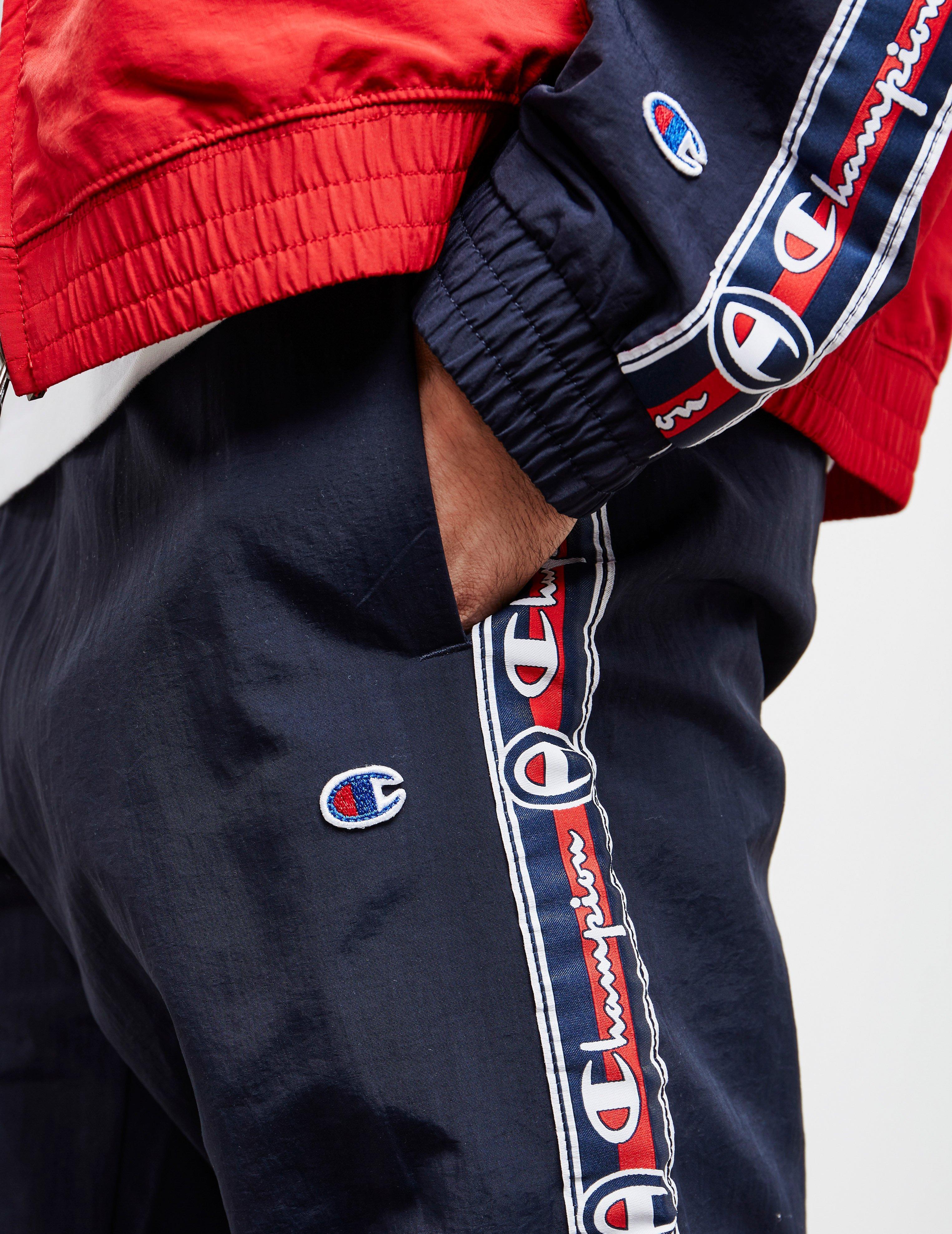 champion side tape track pants