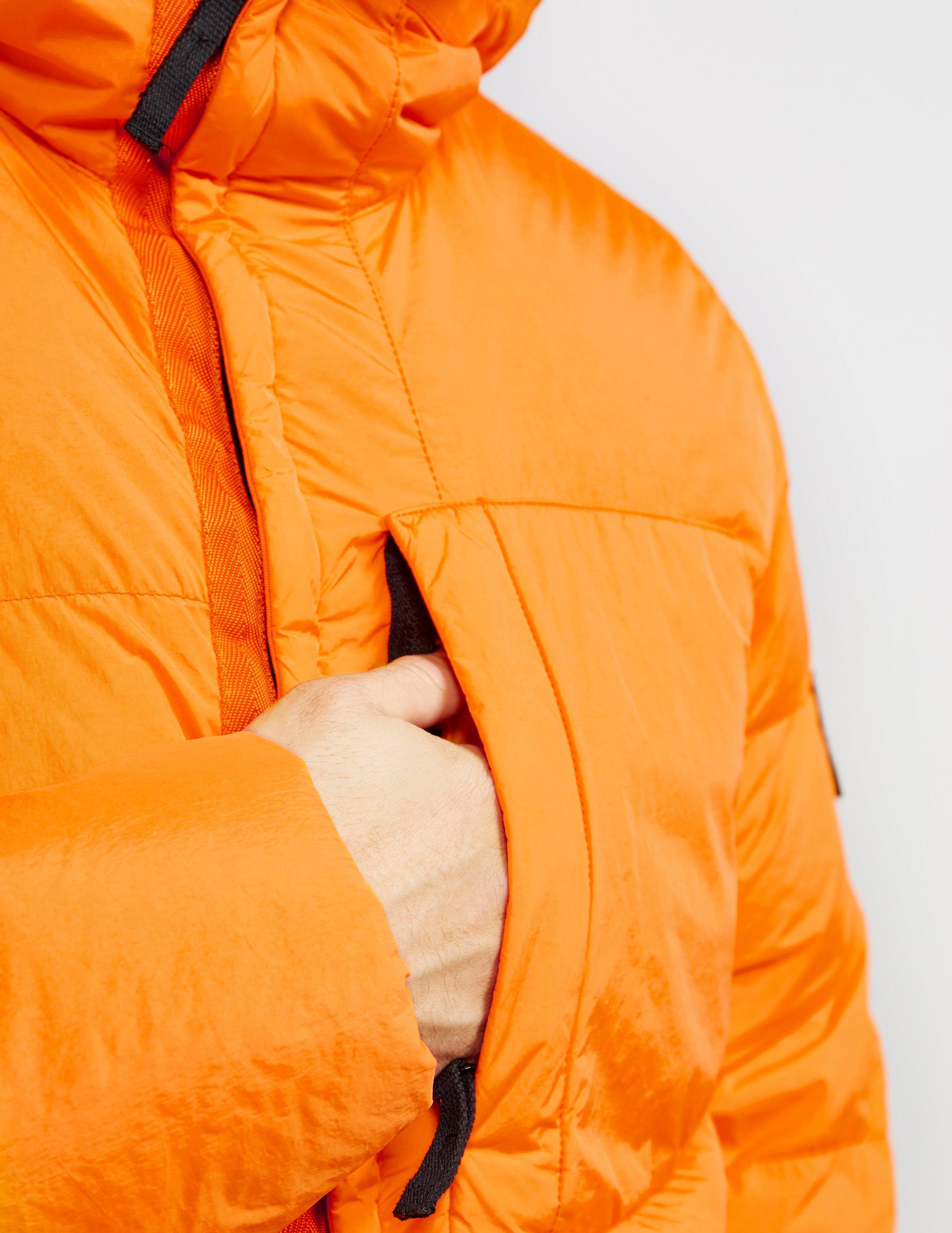 Lyst - Stone Island Garment Dyed Crinkle Jacket in Orange for Men