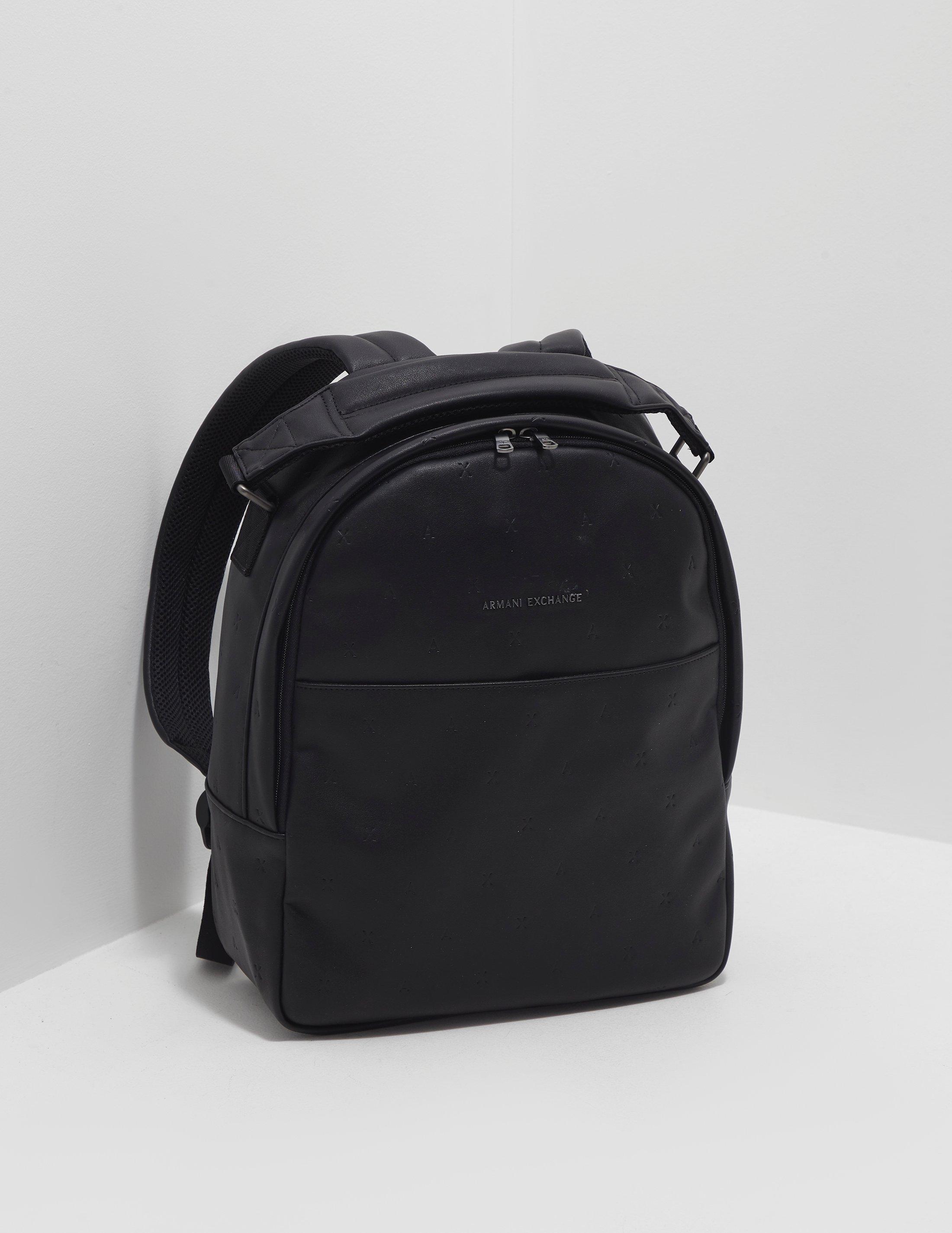 armani exchange backpack leather