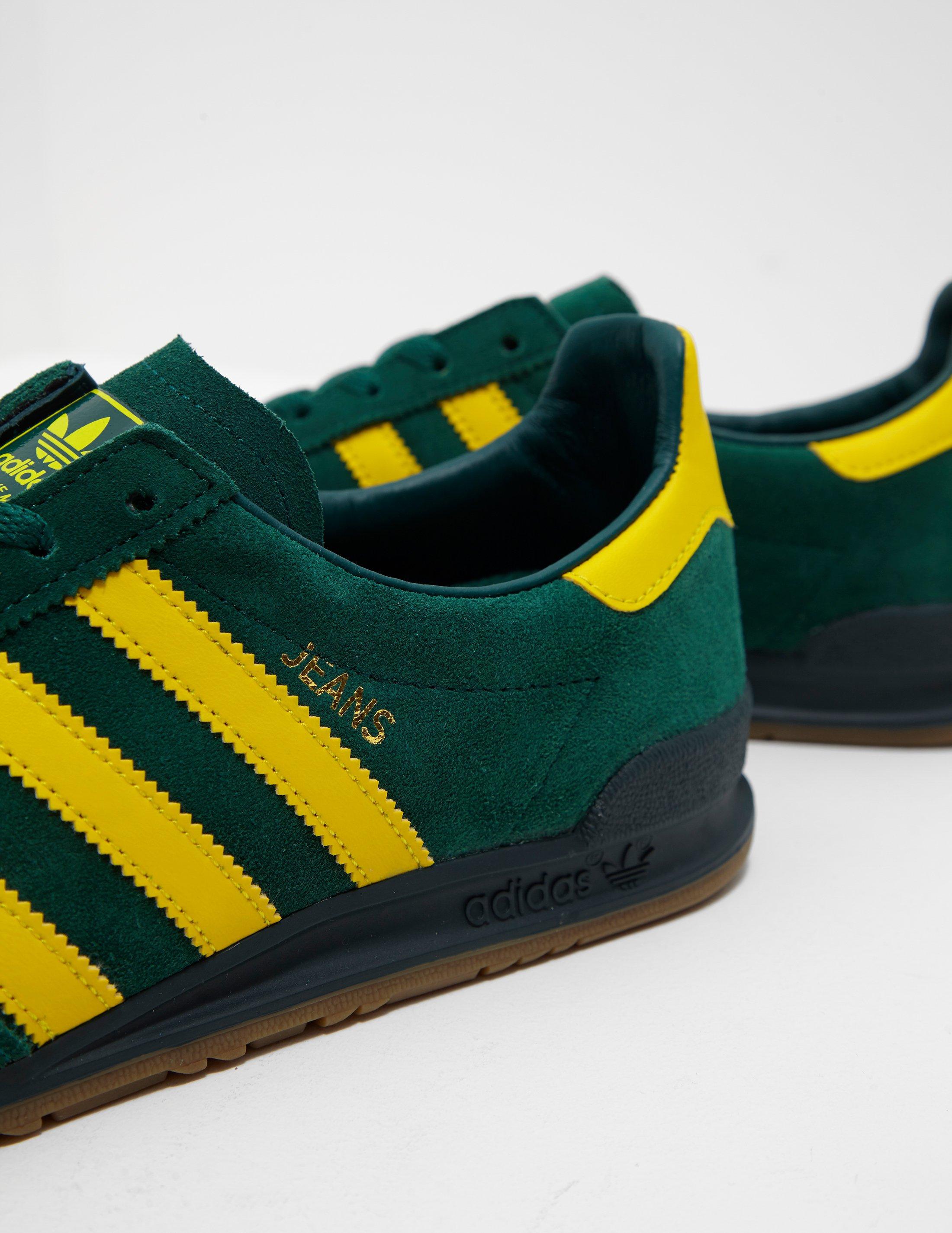 Adidas green and yellow jeans trainers hotsell