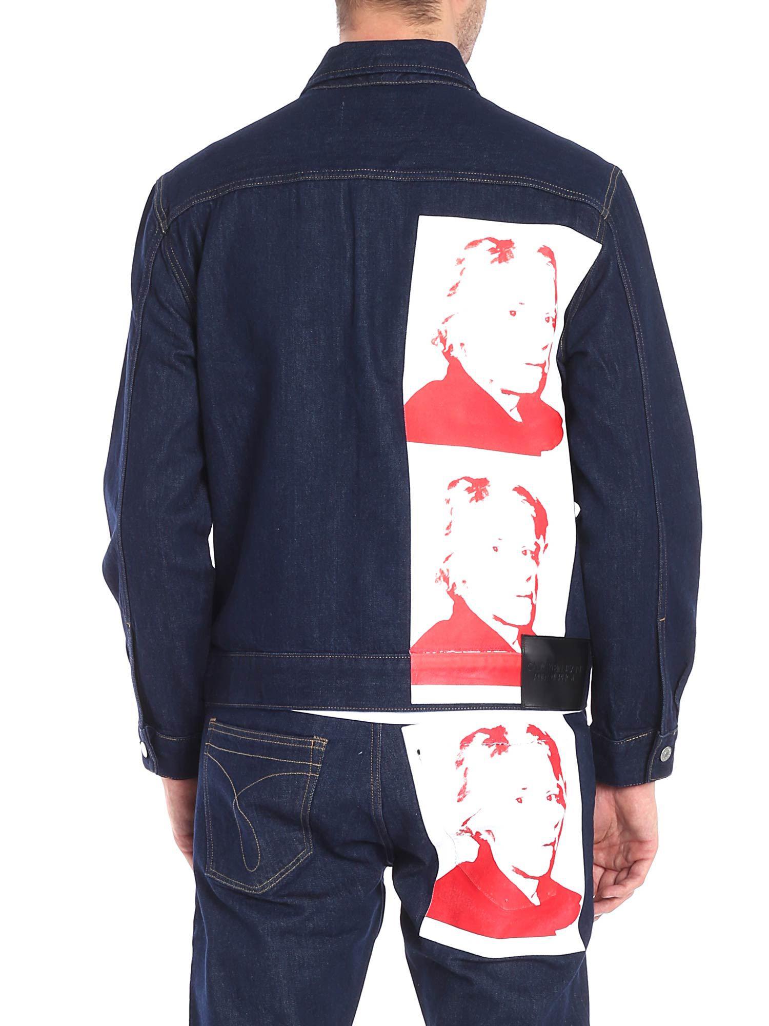Calvin Klein Andy Warhol Denim Jacket in Blue for Men - Lyst