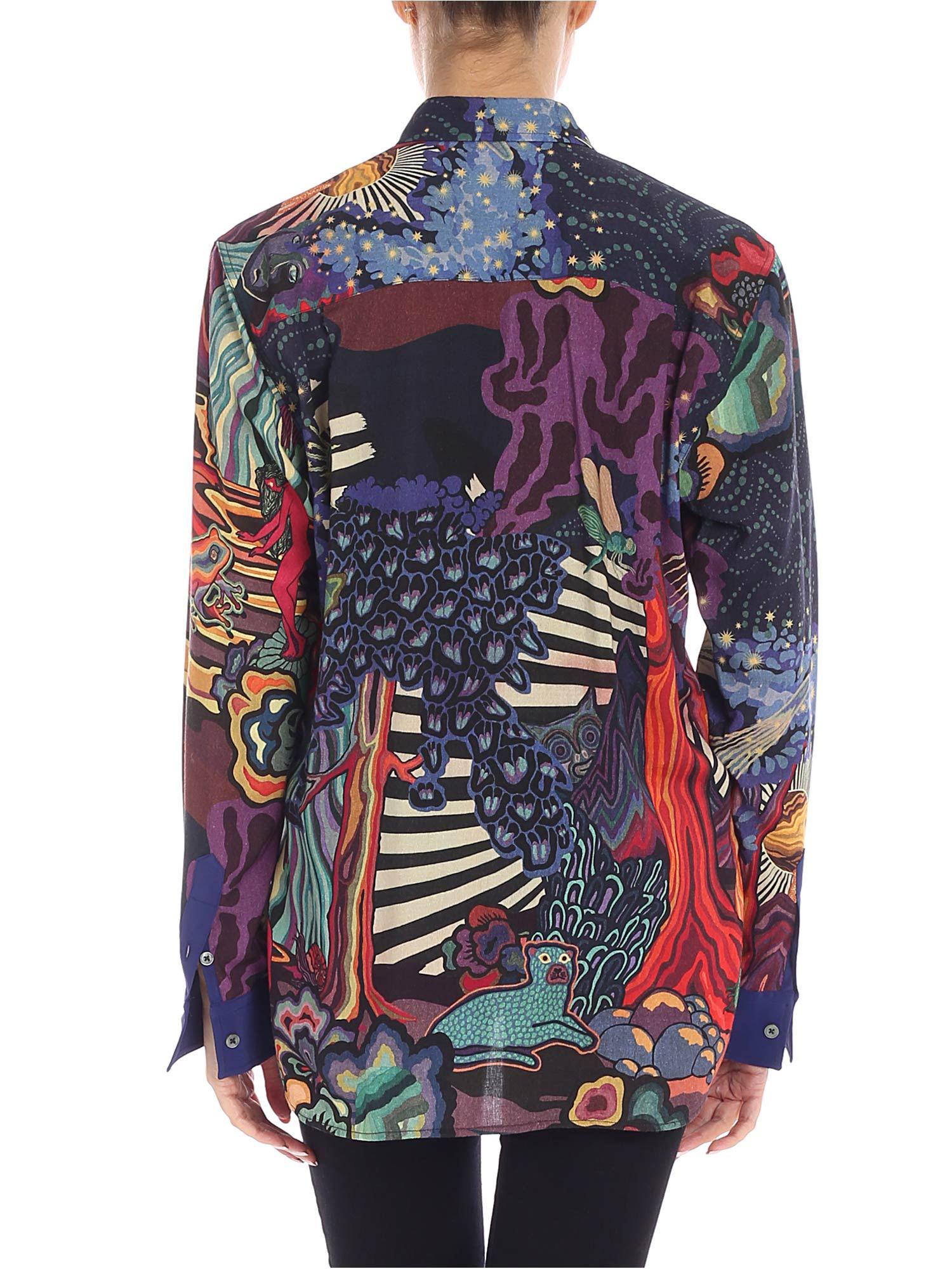 Paul Smith Synthetic Shirt With Multicolor Print - Lyst