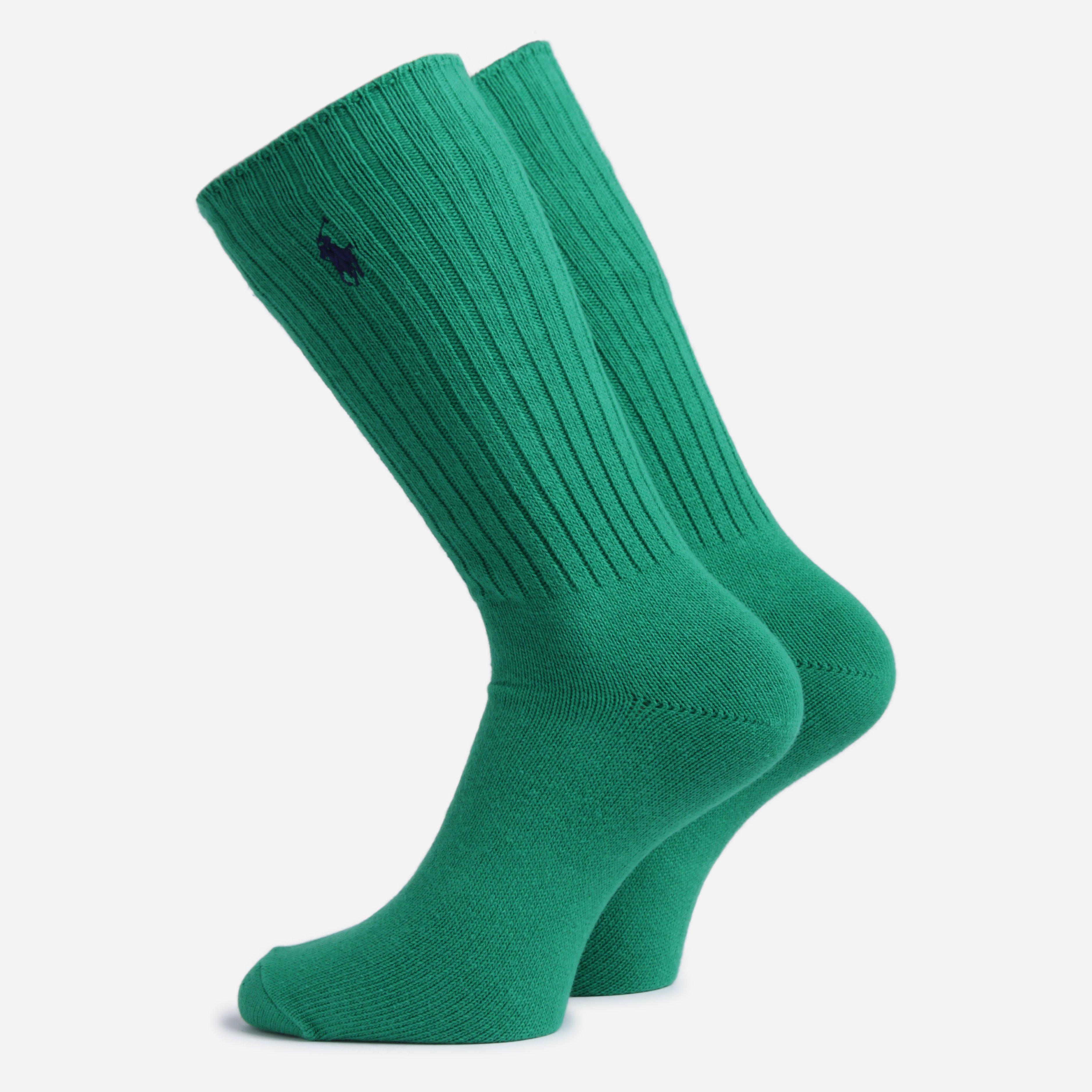 Polo Ralph Lauren Cotton Blend Classic Crew Socks In Green For Men Lyst 4187