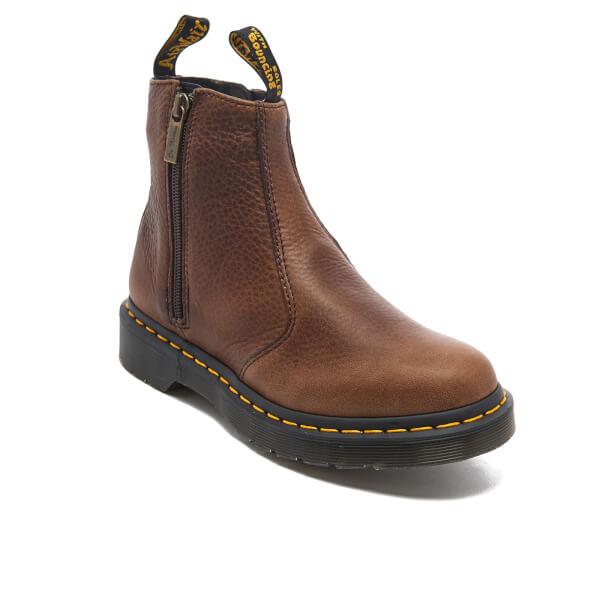 Dr. martens Women's 2976 Chelsea Boots With Zips in Brown | Lyst