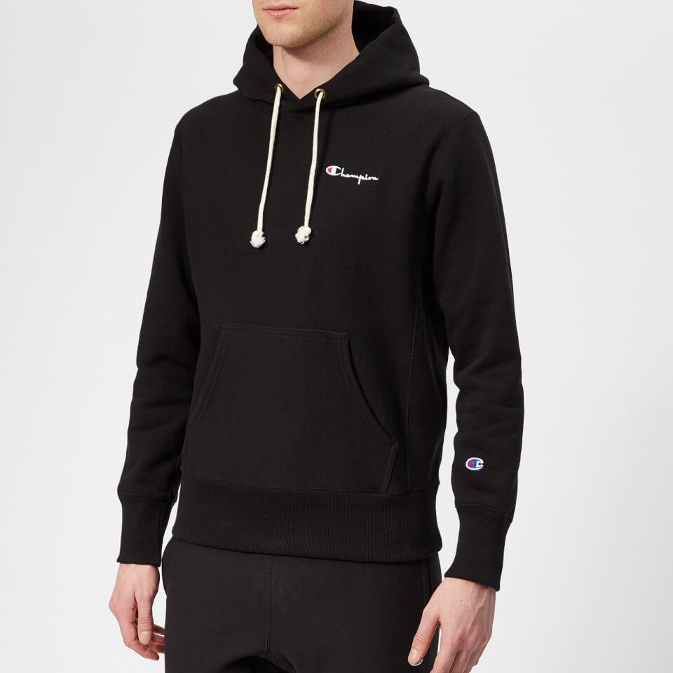 Champion Small Logo Hooded Sweatshirt in Black for Men - Lyst