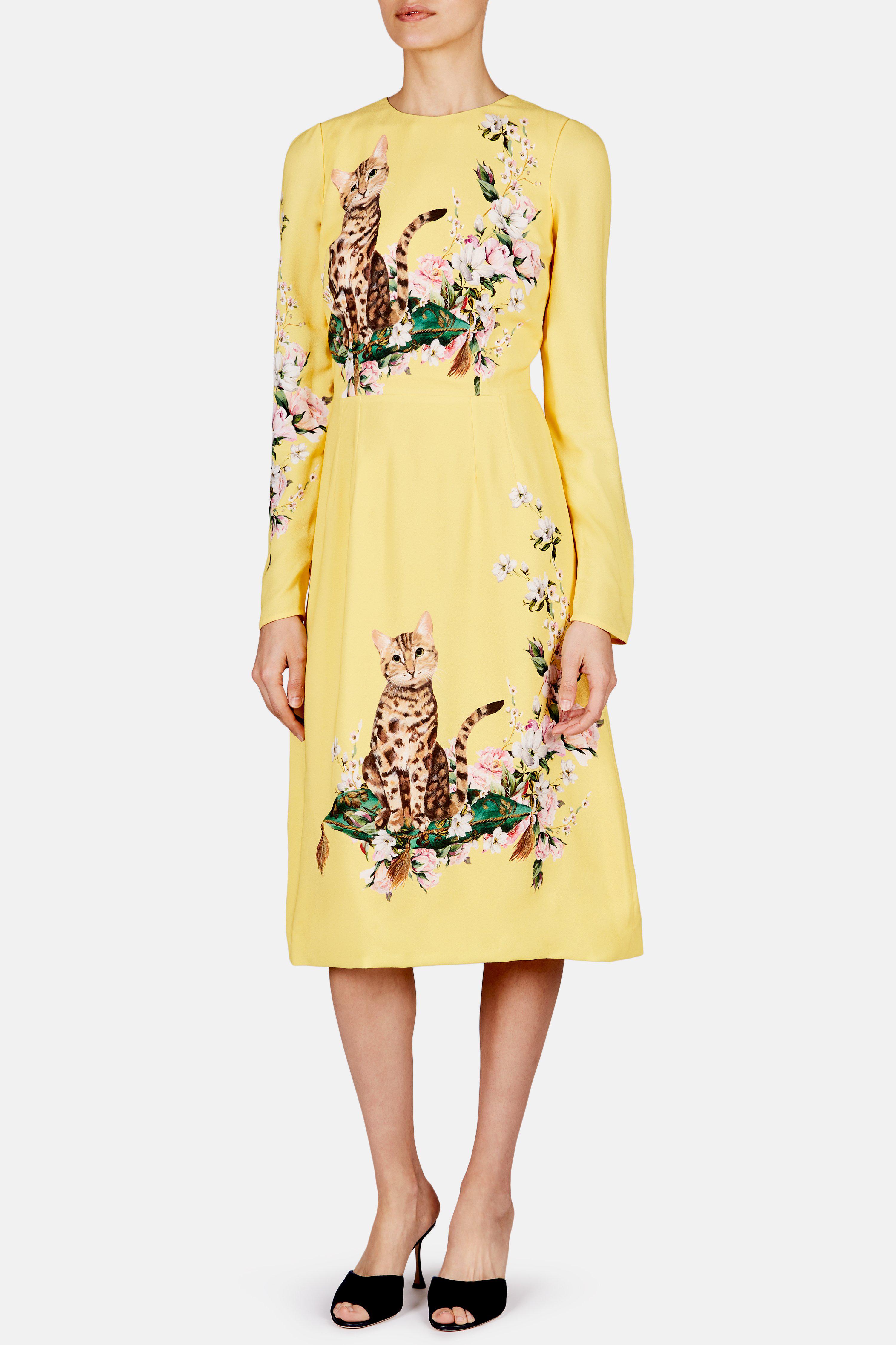 yellow dolce and gabbana dress