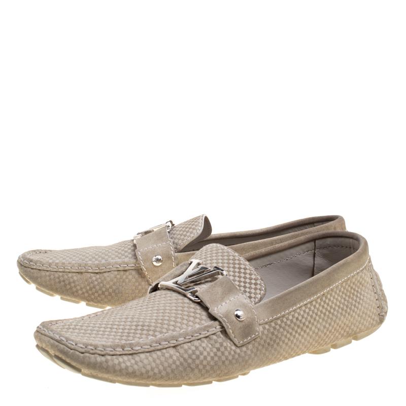 LOUIS VUITTON Leather Monte Carlo Loafers White - S: 40.5 (7) | Luxity