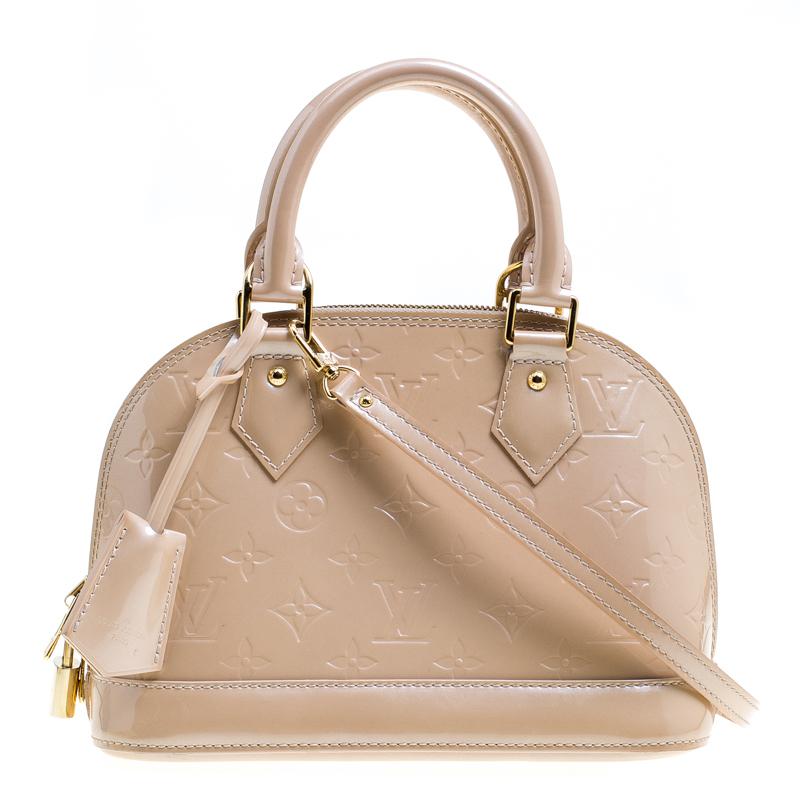Lyst - Louis Vuitton Noisette Monogram Vernis Alma Bb Bag in Brown