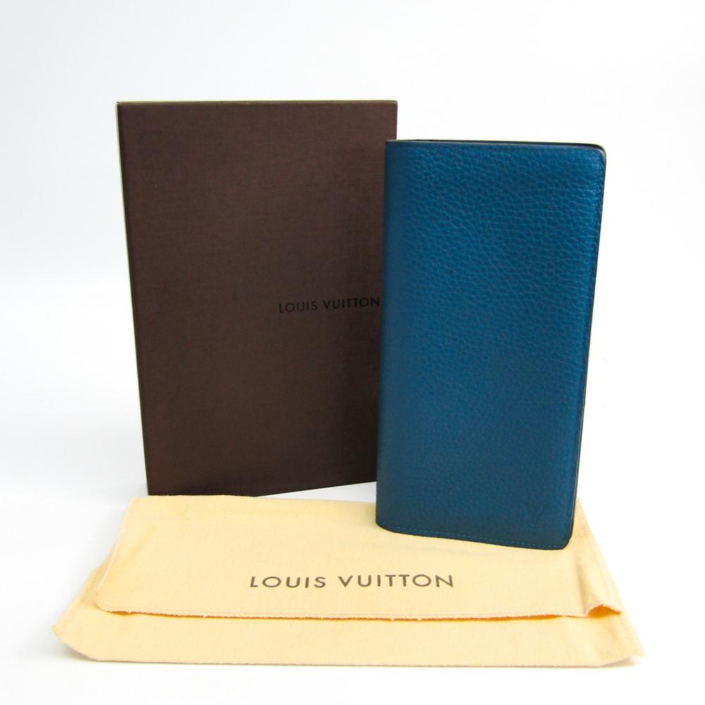 Louis Vuitton Taurillon Leather Brazza Wallet in Blue for Men - Lyst