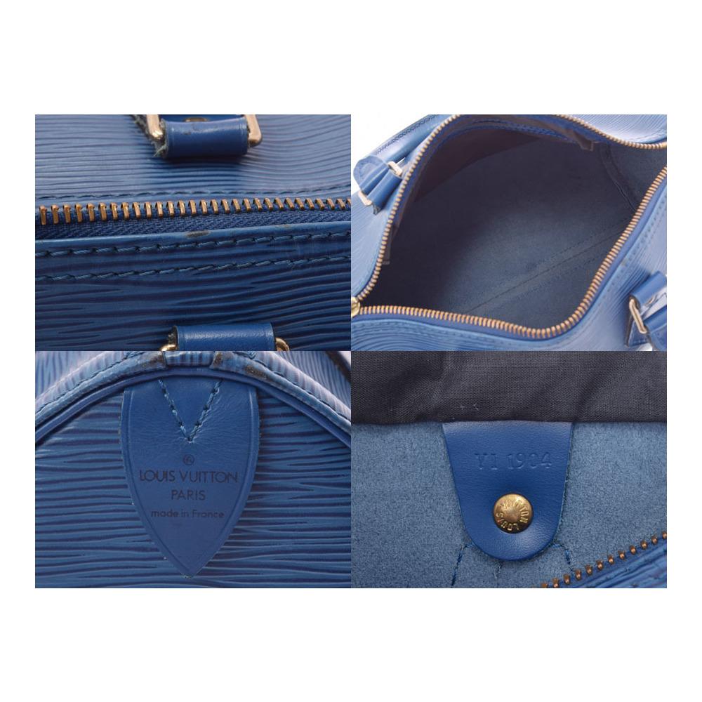 Louis Vuitton Toledo Blue Epi Leather Speedy 25 Bag in Blue - Lyst