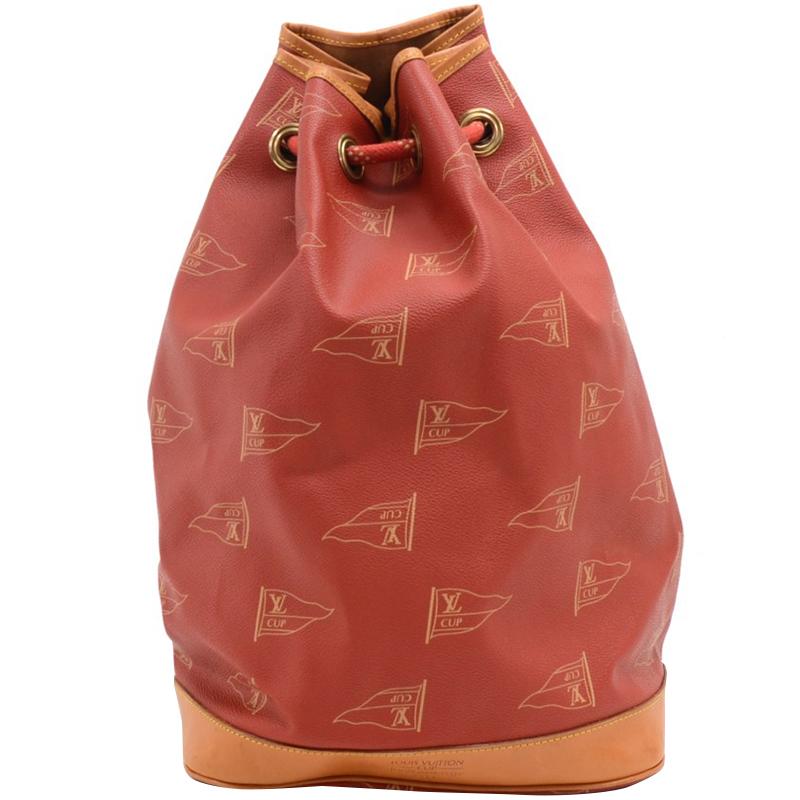 Lyst - Louis Vuitton Red Coated Canvas Limited Edition Lv Cup 1995 Saint-tropez Bag in Red