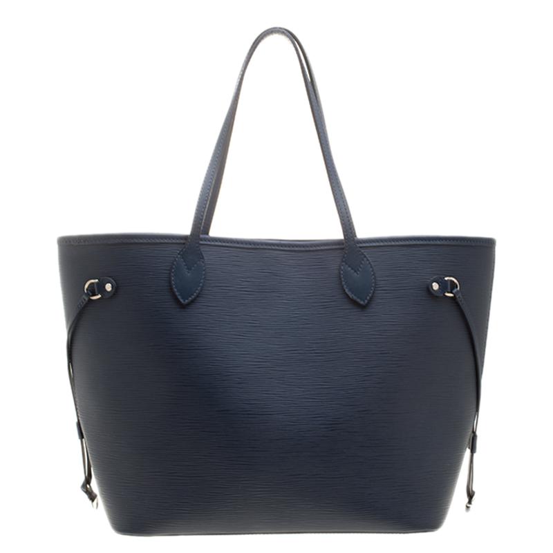 Louis Vuitton Indigo Epi Leather Neverfull Tote Mm in Blue - Lyst
