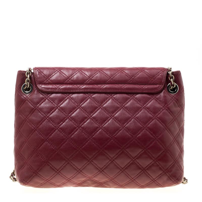 marc jacobs red leather handbag