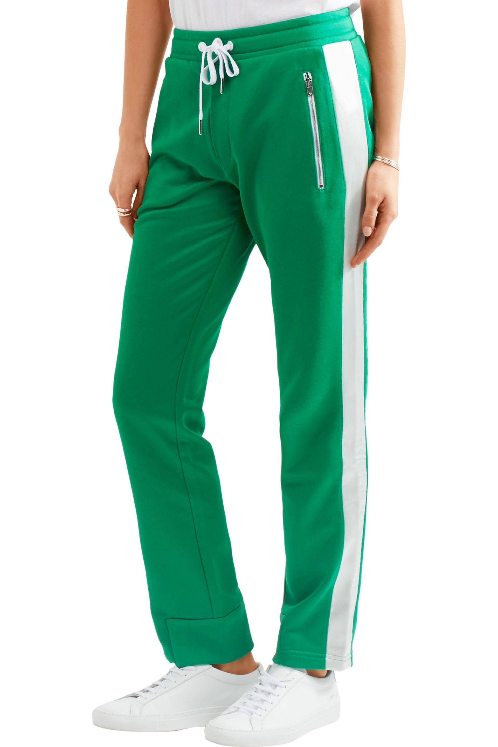 satin track pants