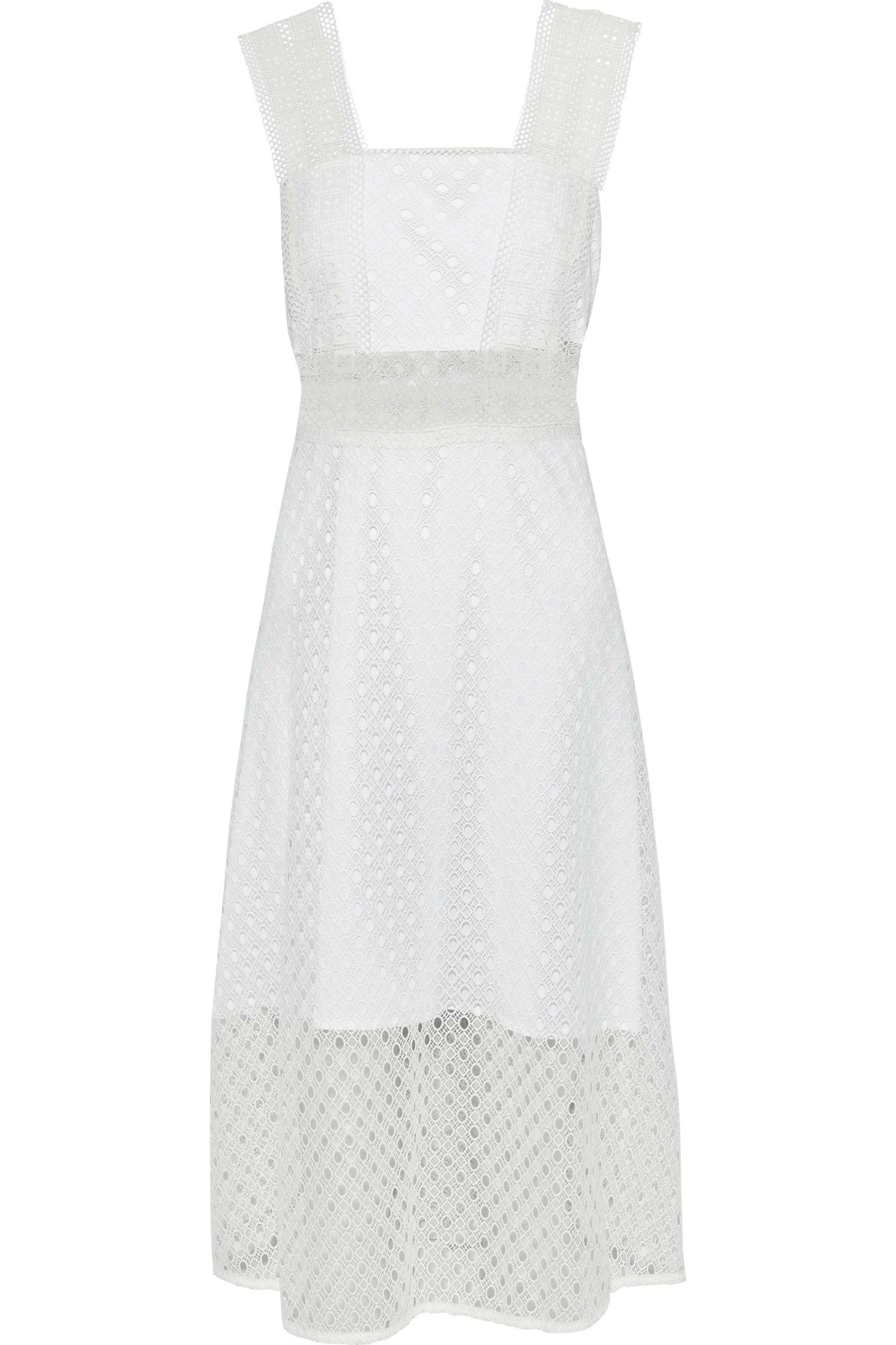 Lyst - Sandro Woman Etta Guipure Lace Midi Dress White in White