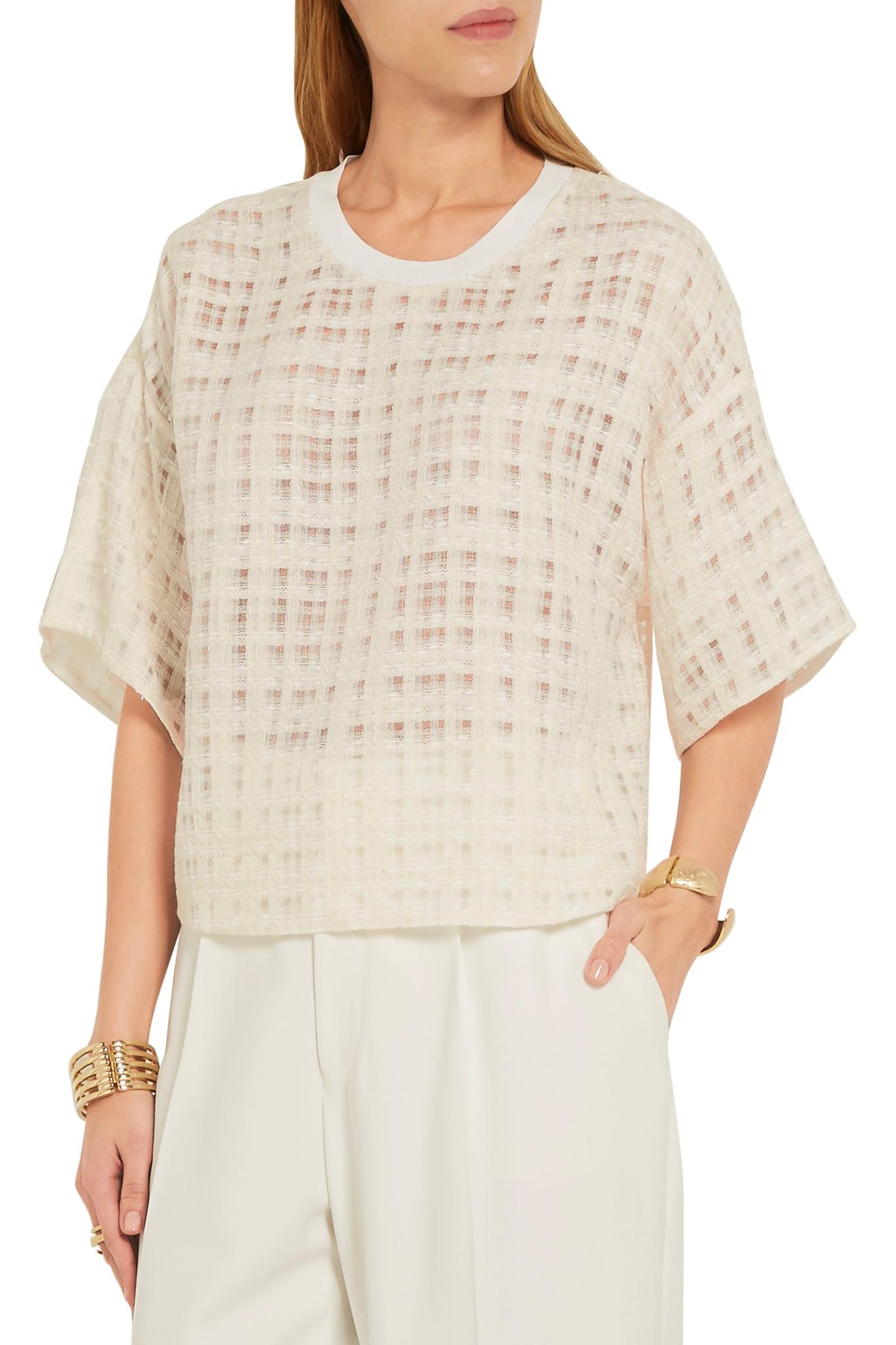 Lyst - 3.1 phillip lim Checked Tweed Top Gallery
