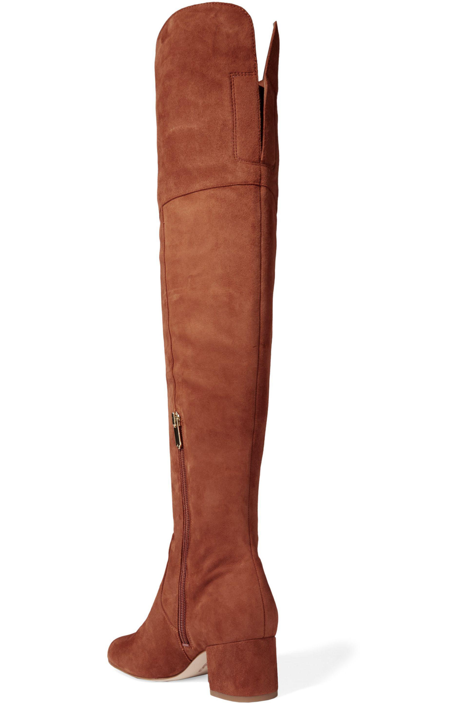 Sam Edelman Elina Suede Over-the-knee Boots in Brown - Lyst